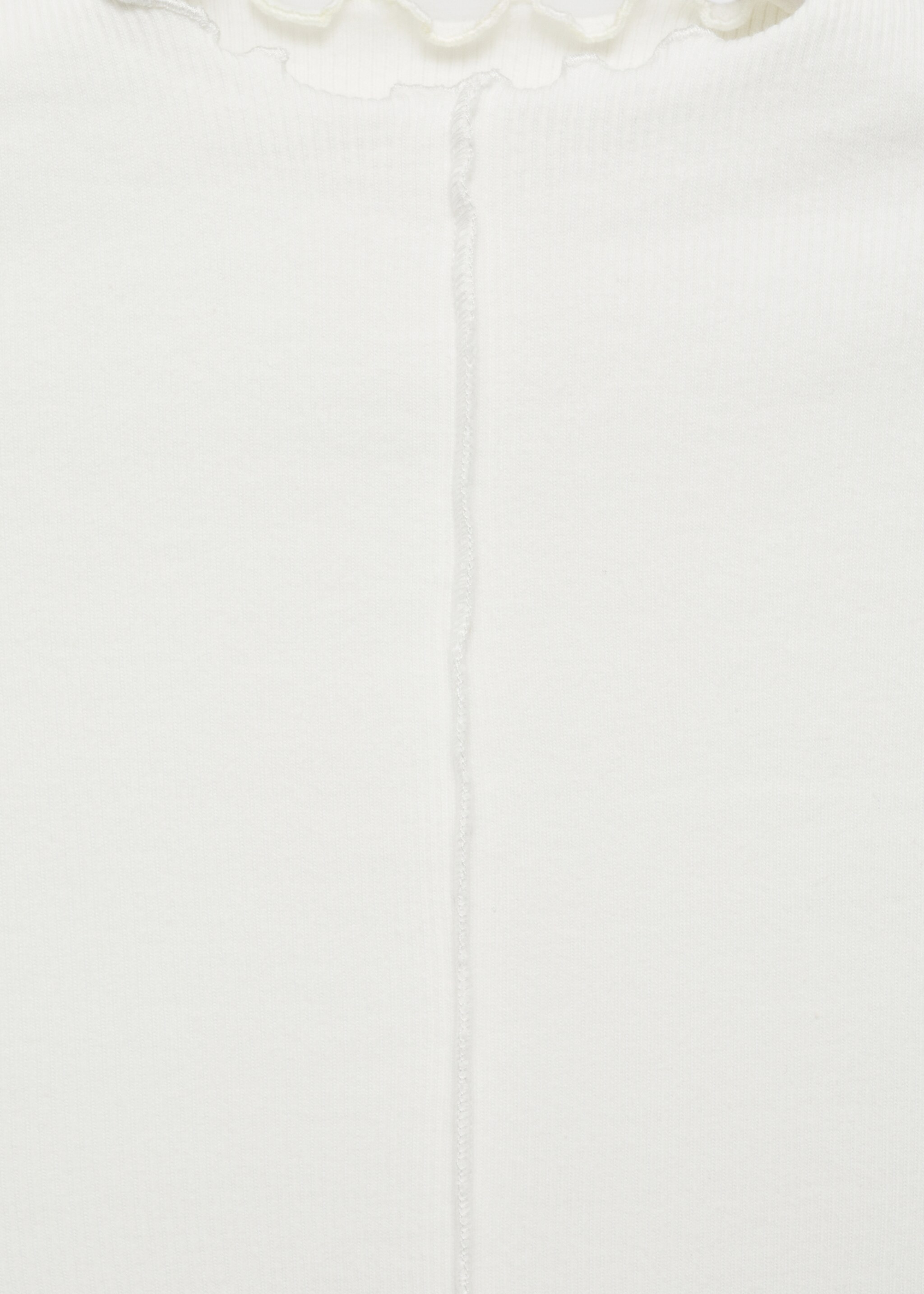 Camiseta manga larga costuras decorativas - Detalle del artículo 8, Blanco roto. Ref: 77044046-00.