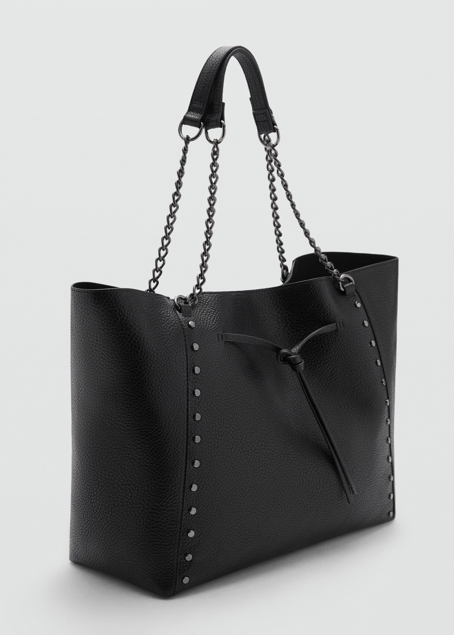 Leather-effect shopper bag - Medium plane