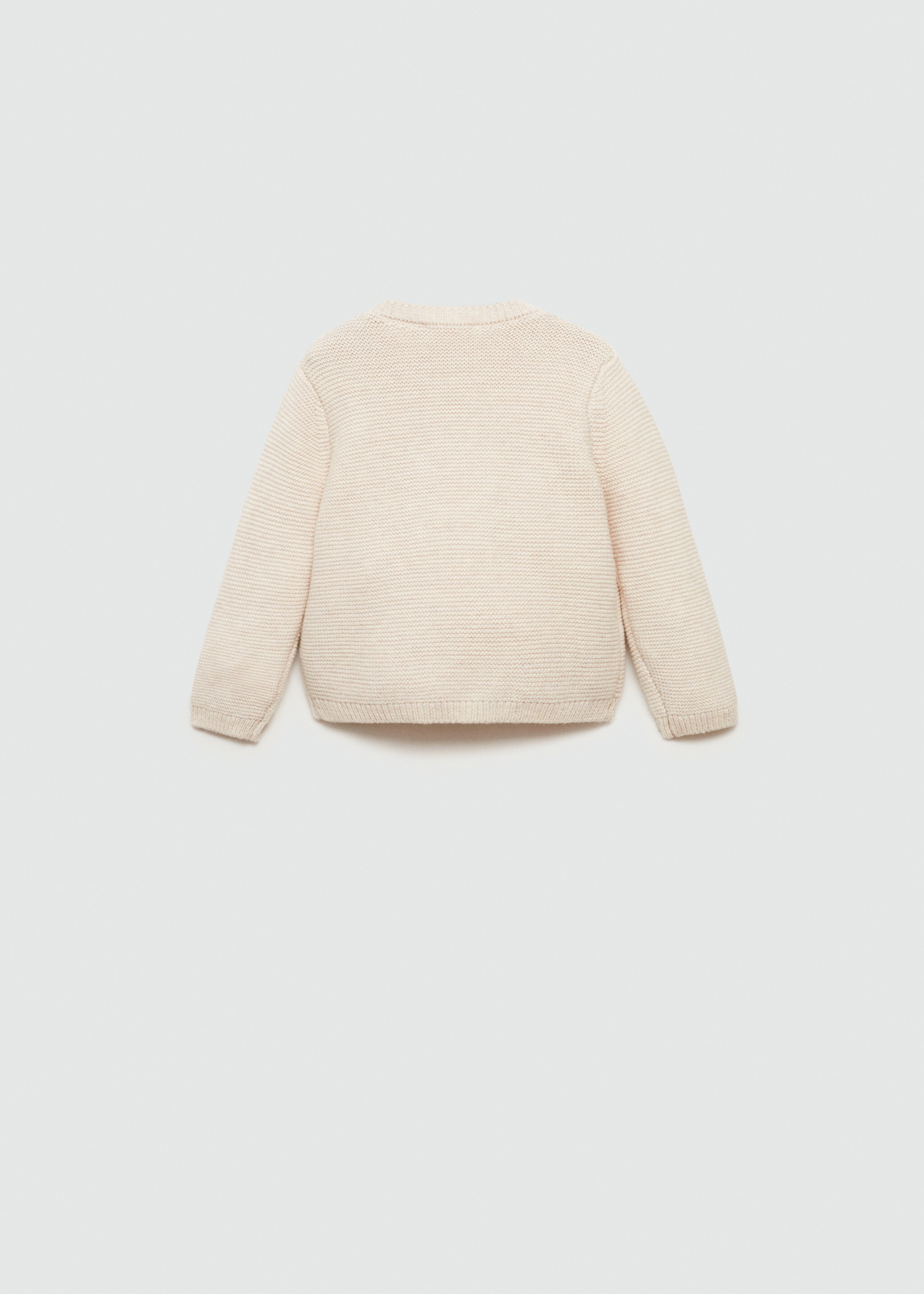 Knit pocket sweater - Reverse of the article, Sand. Ref: 77044054-00.