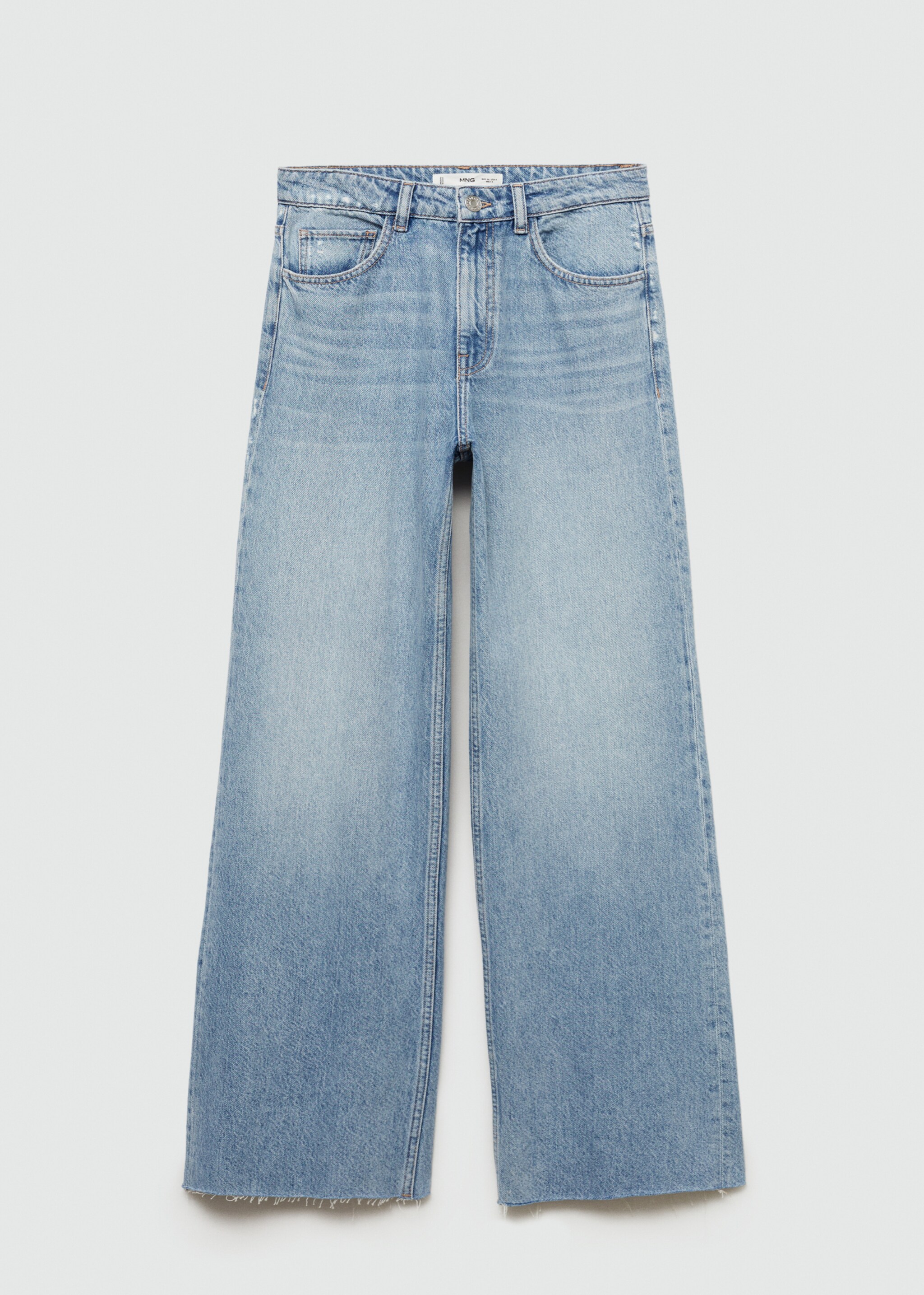 Danila wide leg high-rise jeans - Article without model, Medium Blue. Ref: 77044056-00.