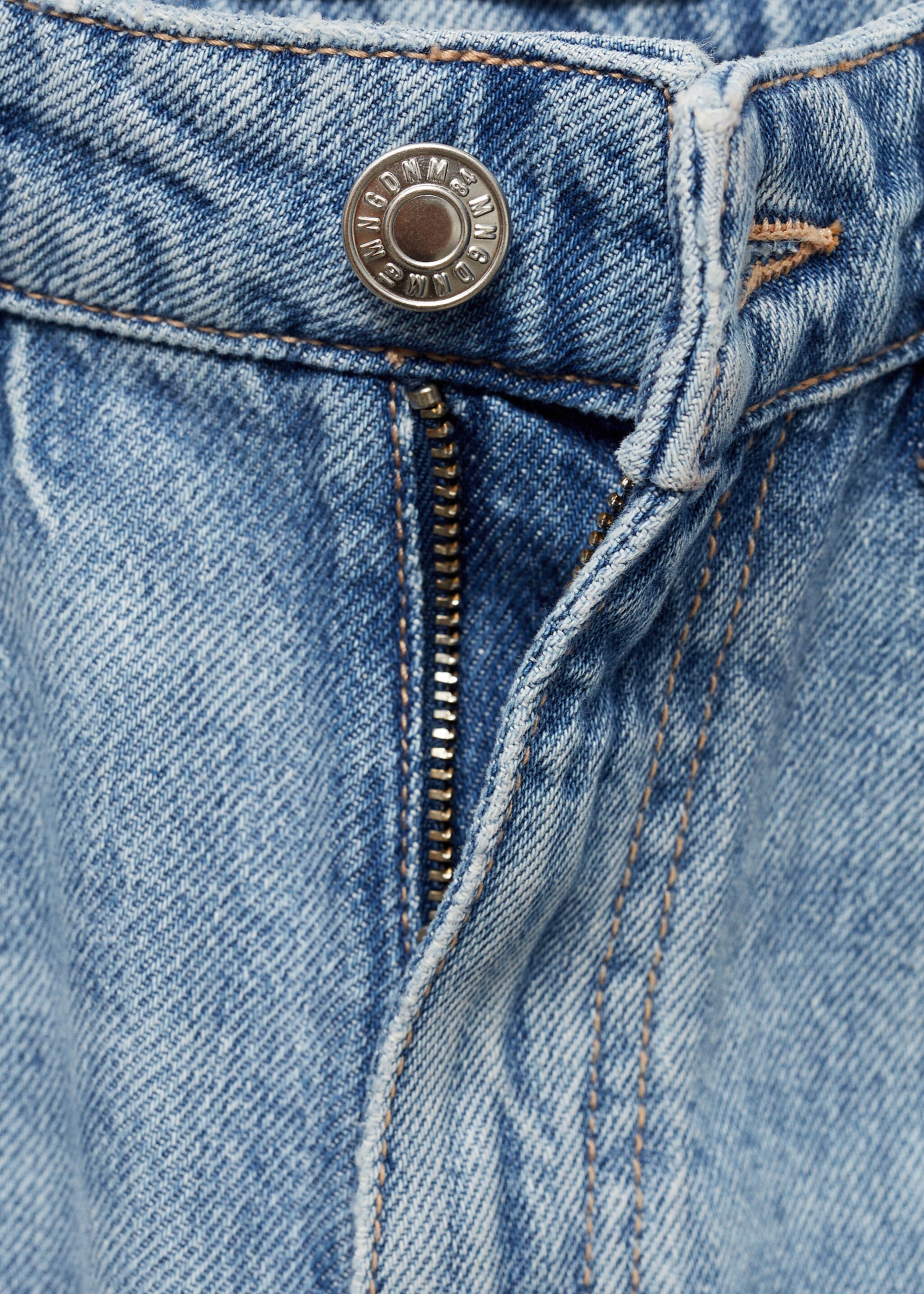 Danila wide leg high-rise jeans - Details of the article 8, Medium Blue. Ref: 77044056-00.