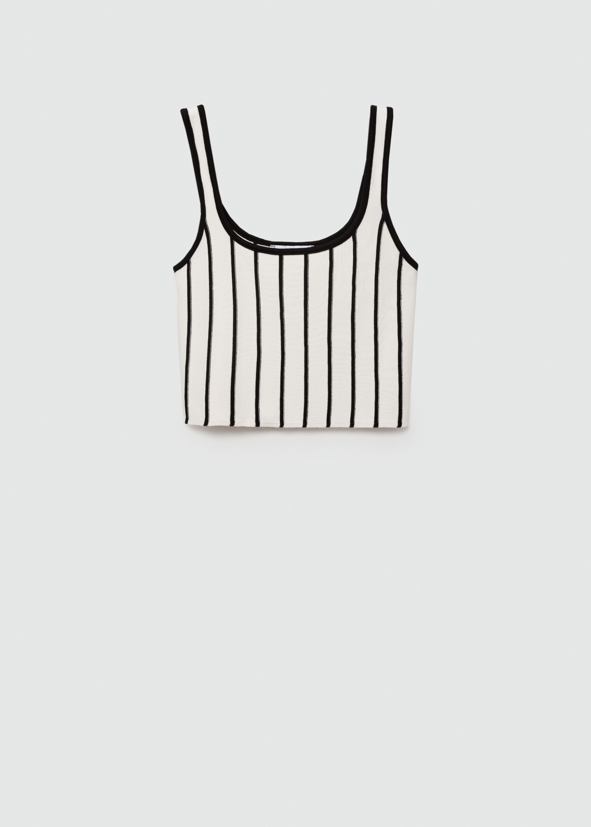 Striped knitted crop top - Article without model