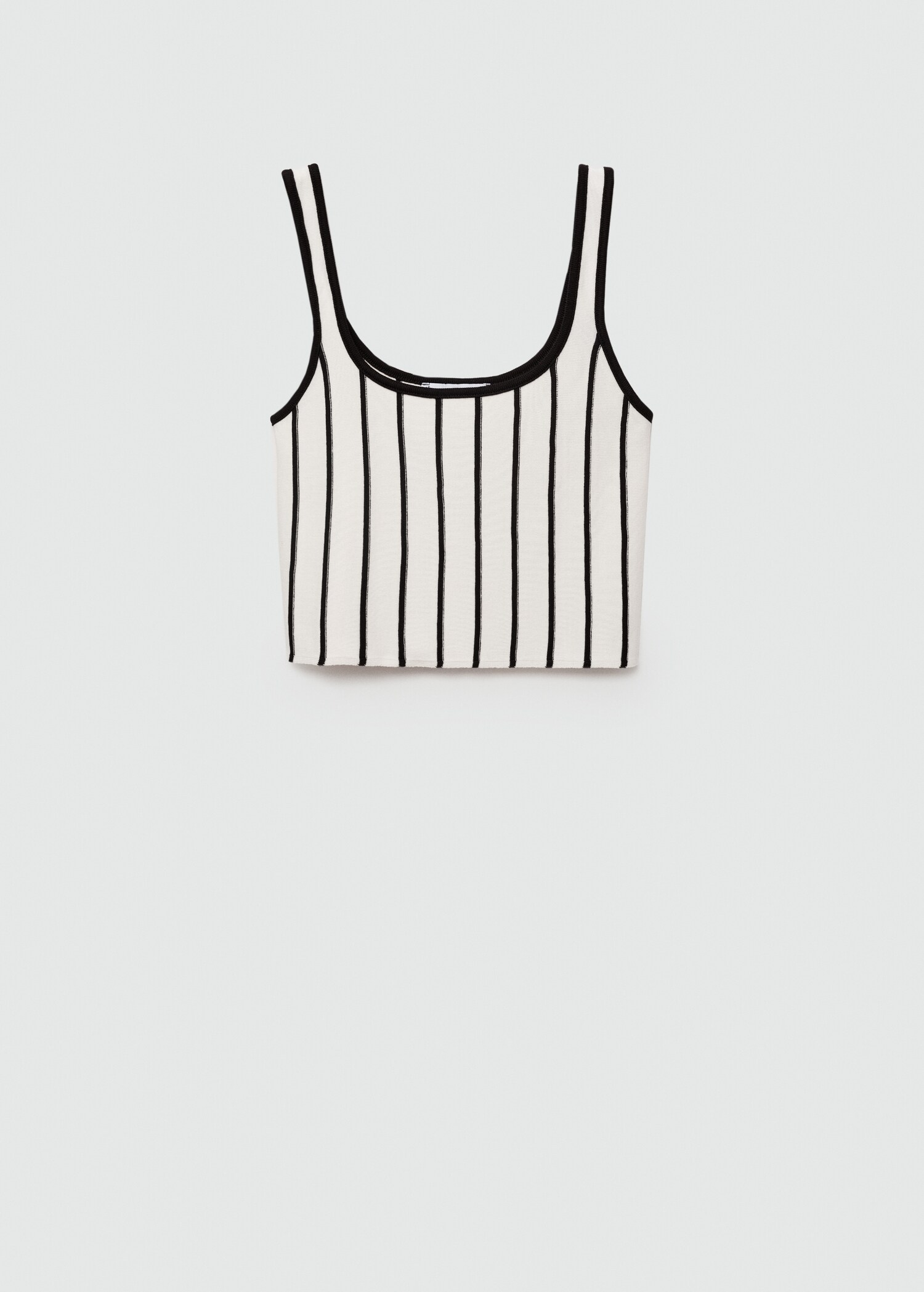 Striped knitted crop top - Article without model