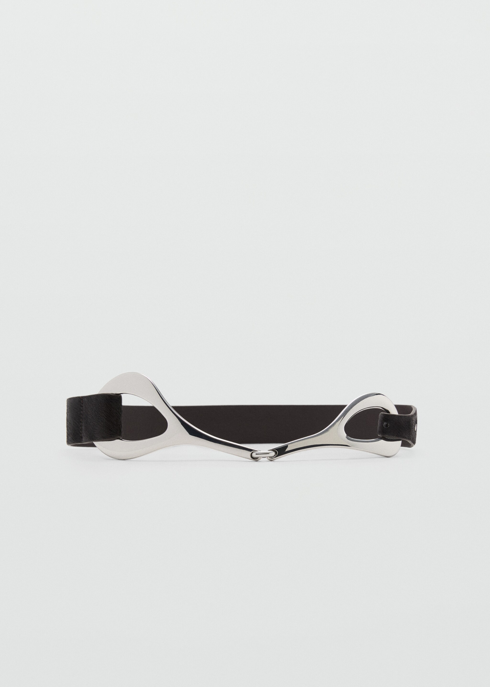 Metal fastening leather belt - Article without model
