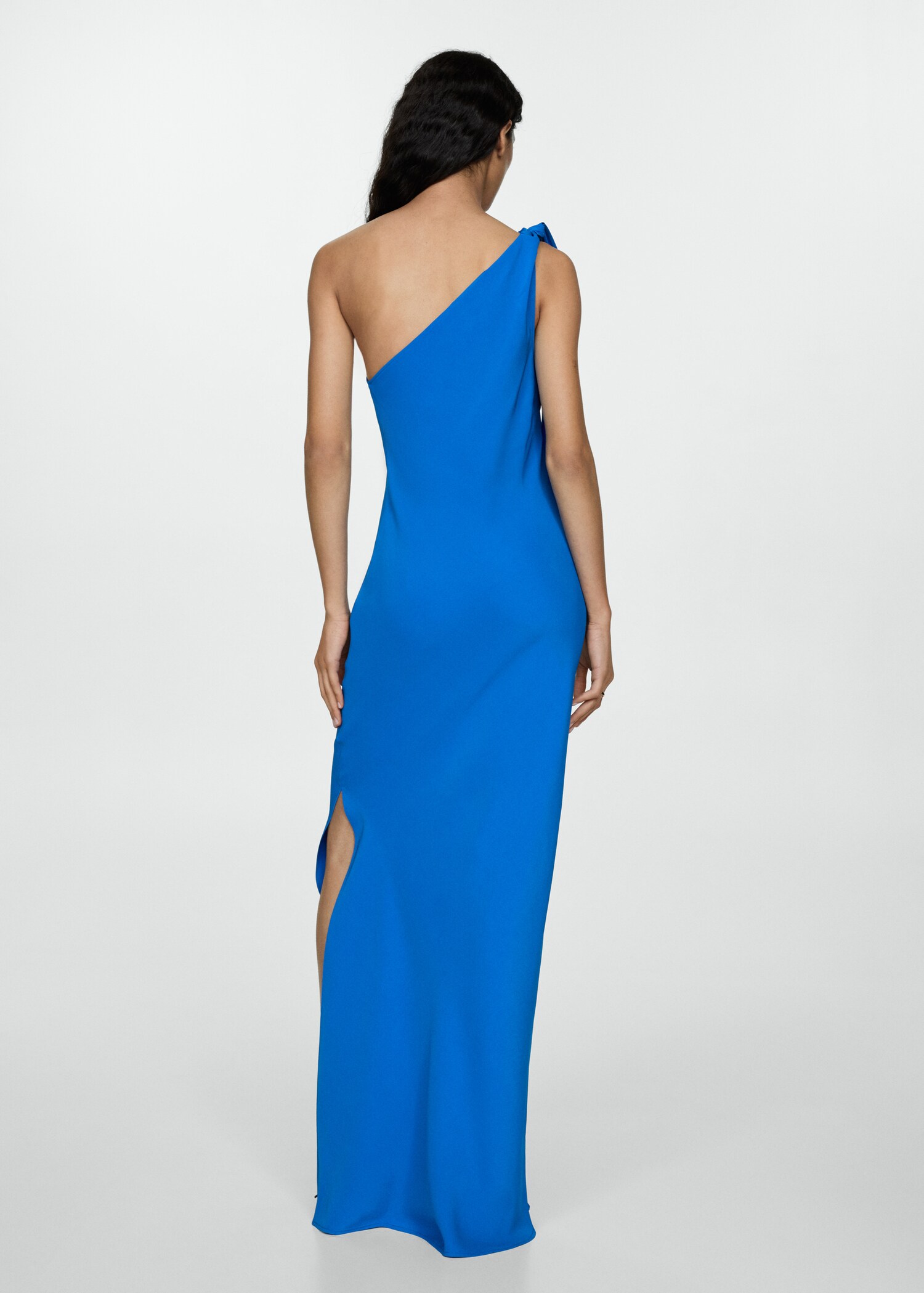 Asymmetrical dress with slit - Reverse of the article
