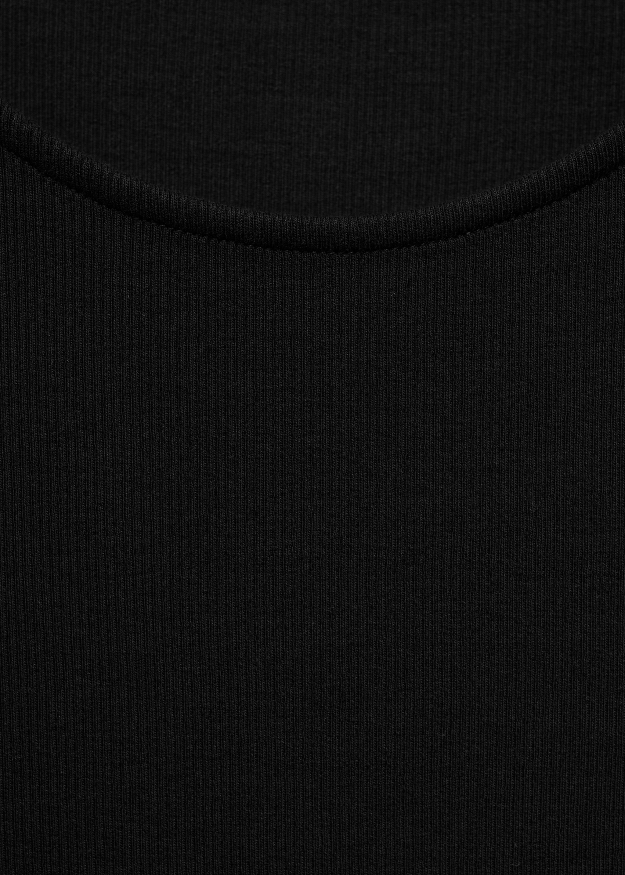 Flared dress in combined fabric - Details of the article 0, Black. Ref: 77044073-00.