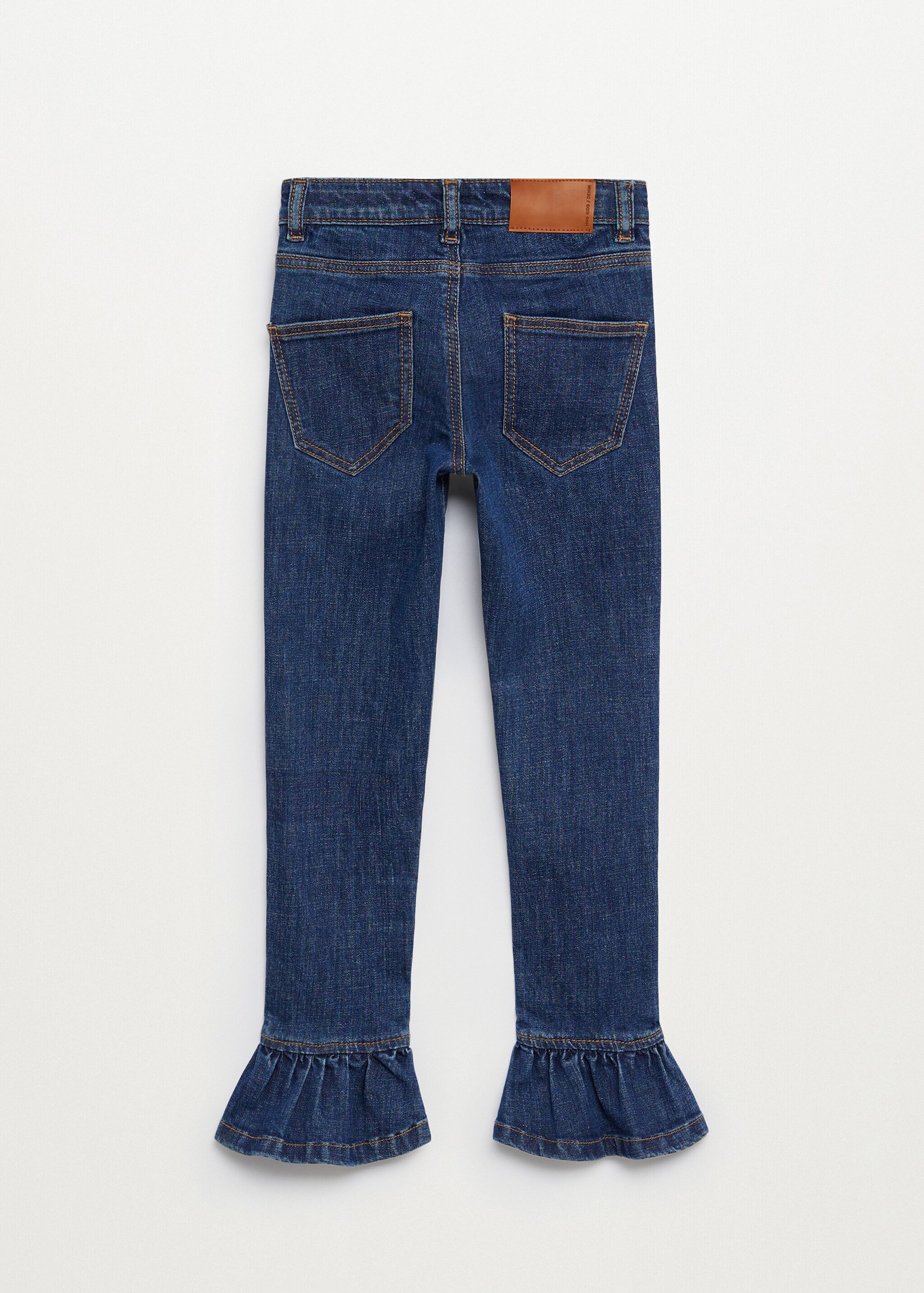 Frilled cotton jeans - Reverse of the article