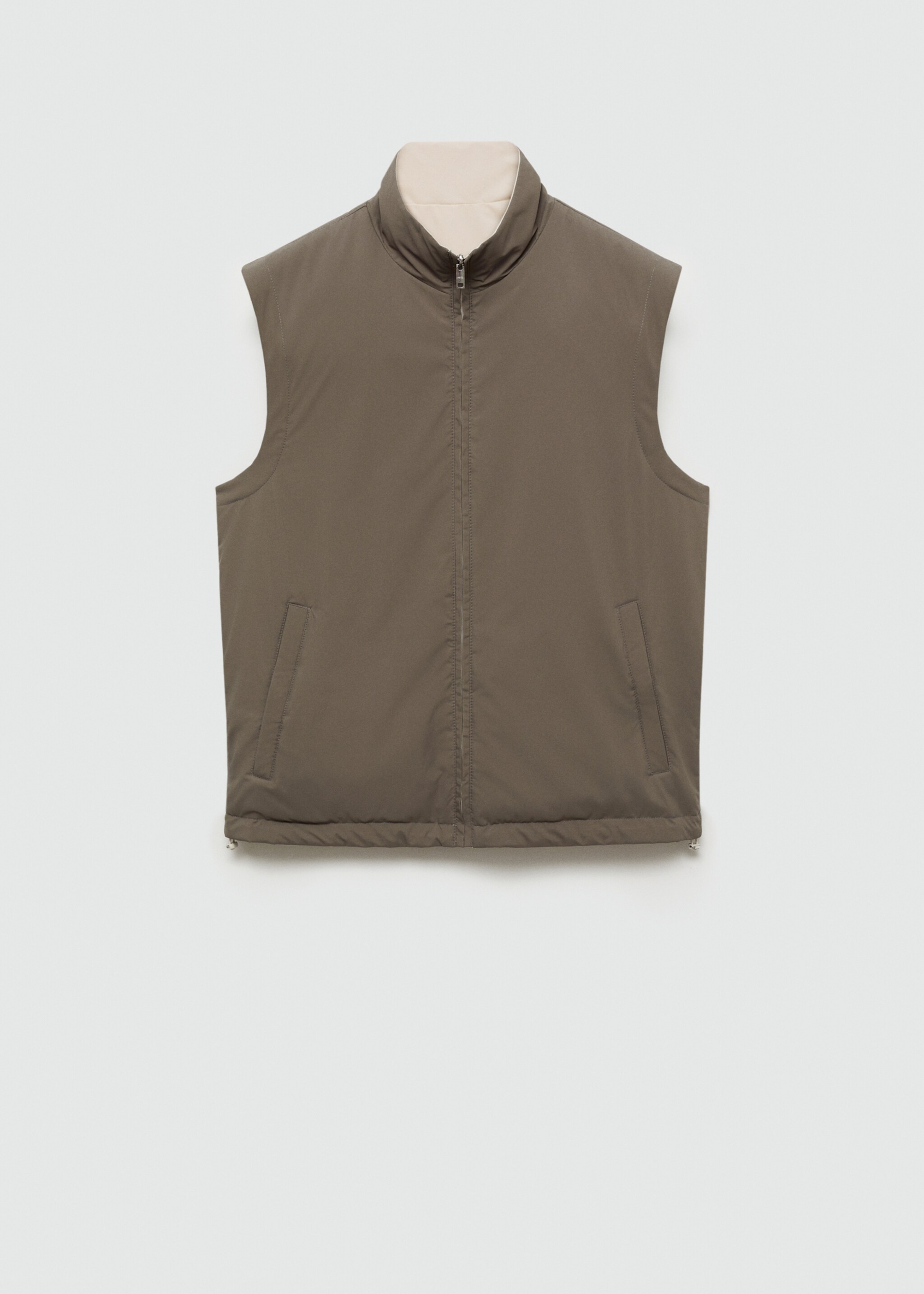 Waterafstotende reversibele bodywarmer - Artikel zonder model, Kaki. Ref: 77044433-00.