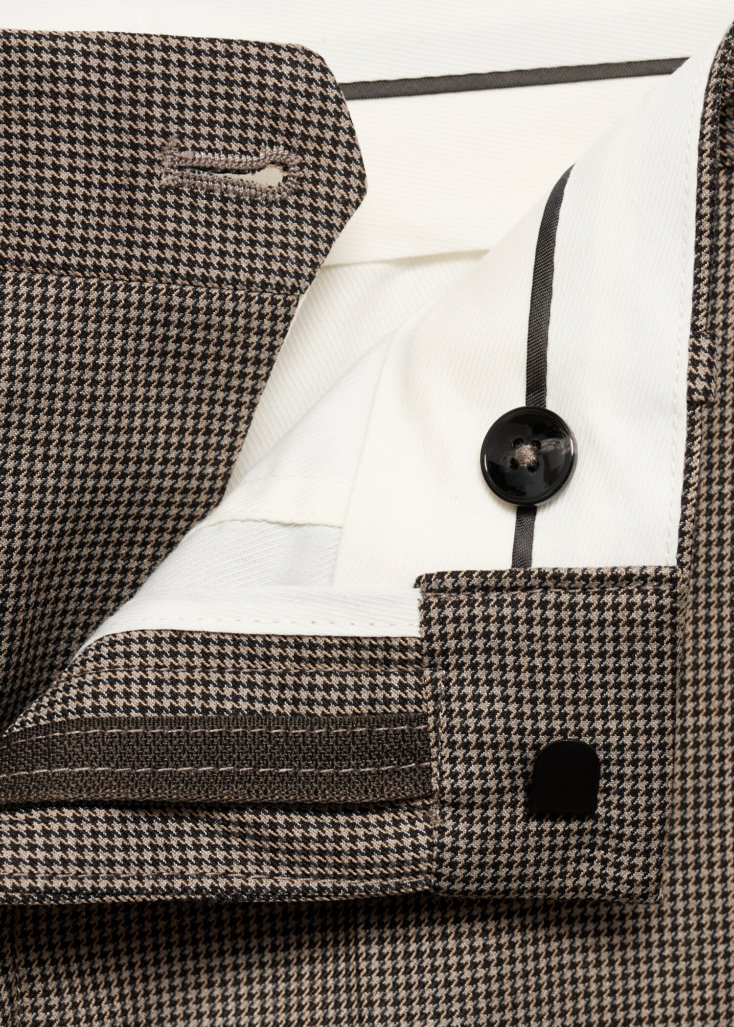 Herringbone super slim- fit suit trousers - Details of the article 8