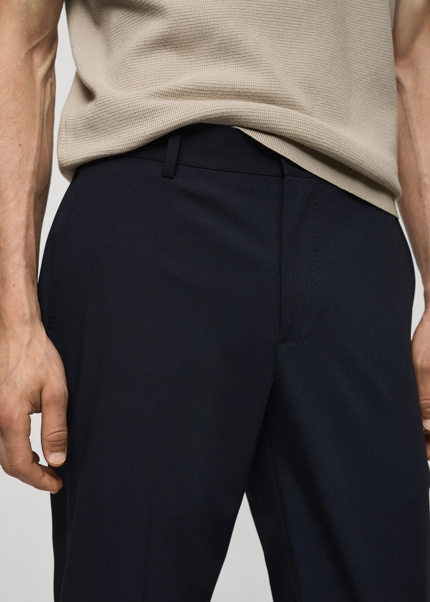 Slim fit suit trousers - Details of the article 1