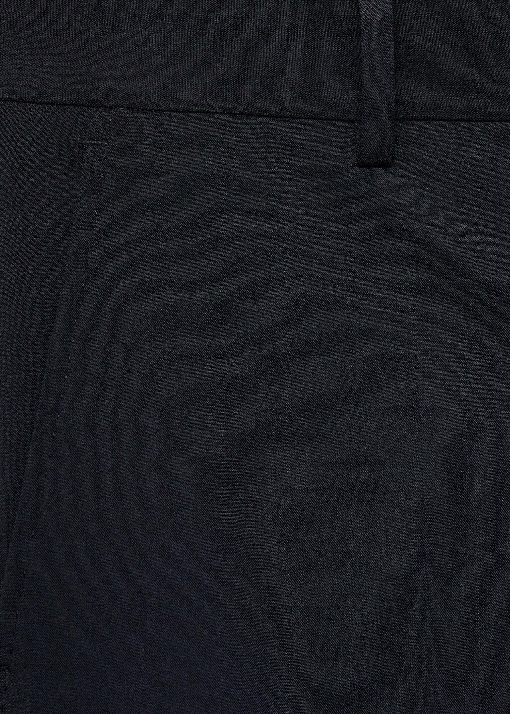 Slim fit suit trousers - Details of the article 8, Dark Navy. Ref: 77044445-00.