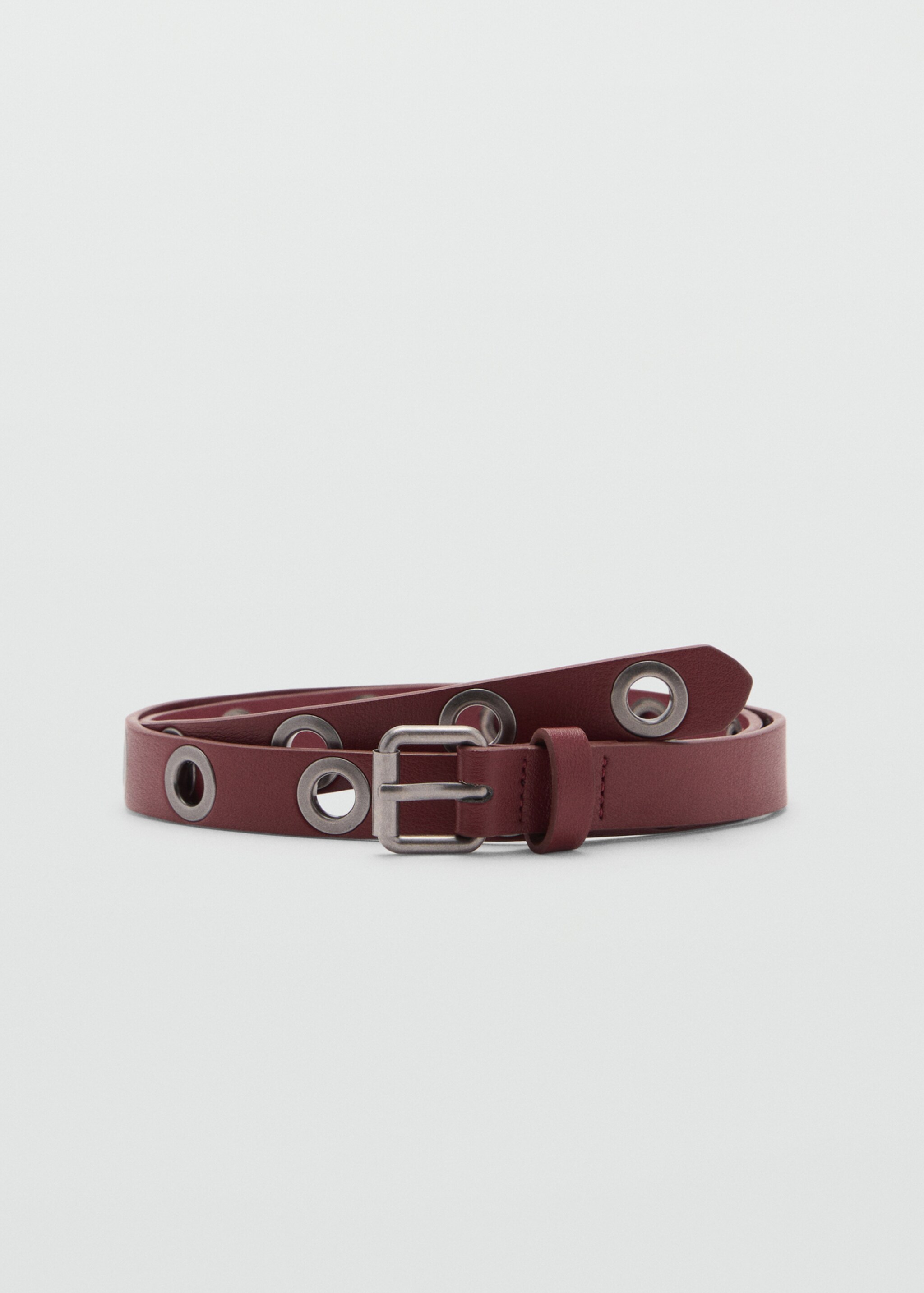 Ceinture œillets métalliques - Article sans modèle, Bordeaux. Ref: 77044447-00.