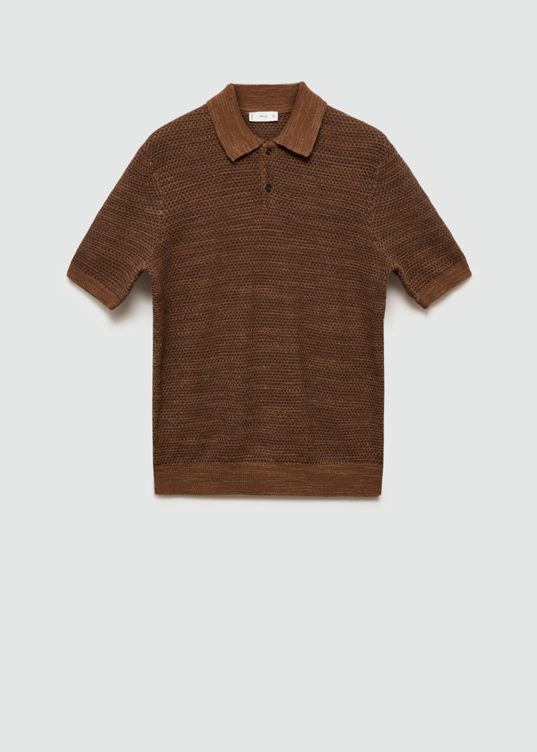Structured knit cotton polo - Article without model