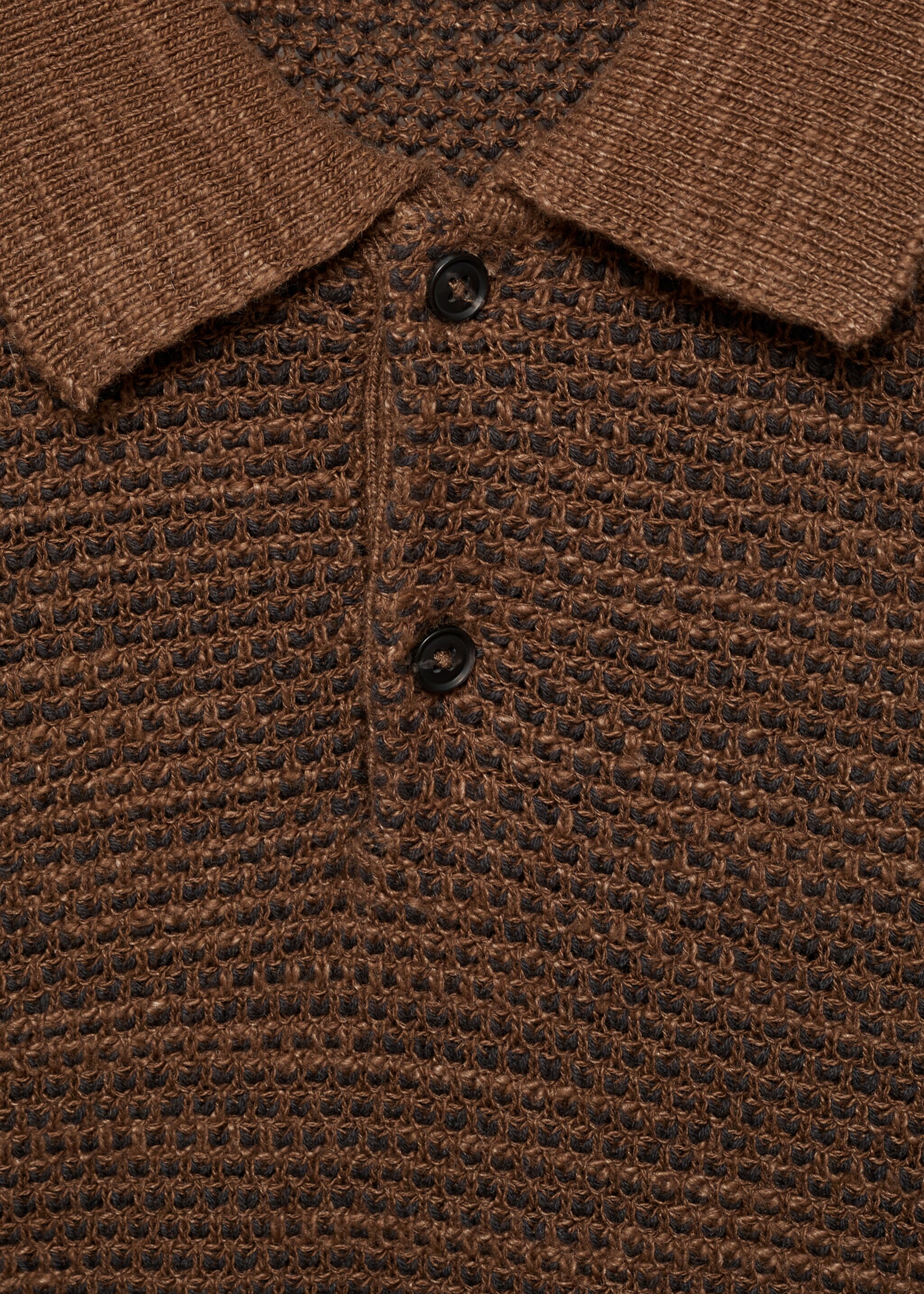 Structured knit cotton polo - Details of the article 8