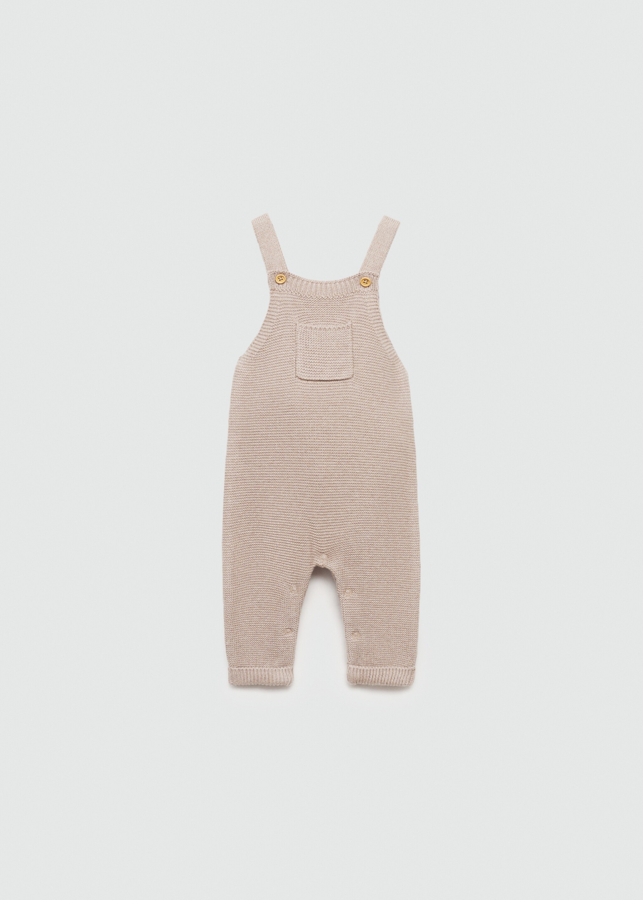 Cotton knit dungarees - Article without model, Medium Brown. Ref: 77044450-00.