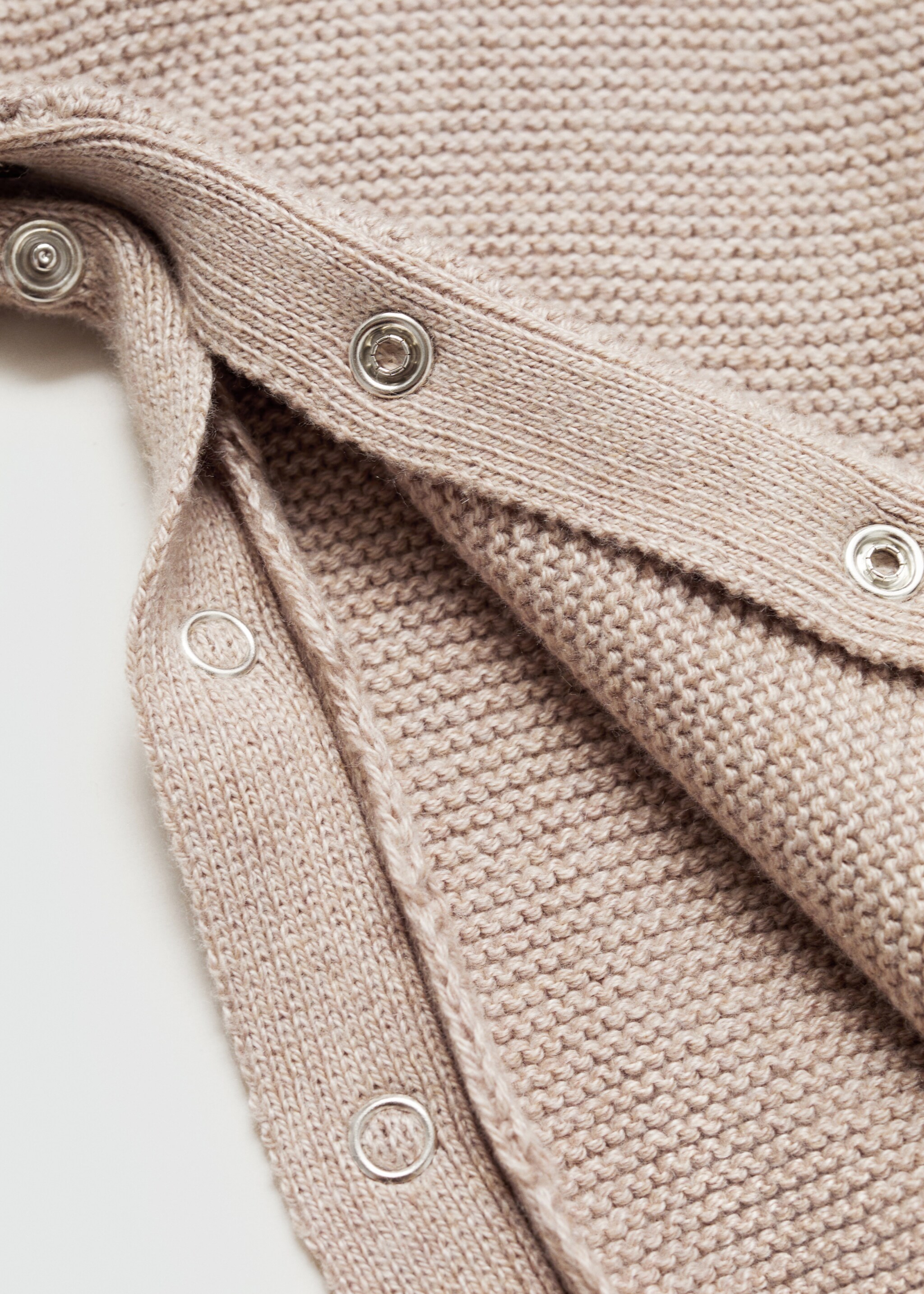 Cotton knit dungarees - Details of the article 0, Medium Brown. Ref: 77044450-00.