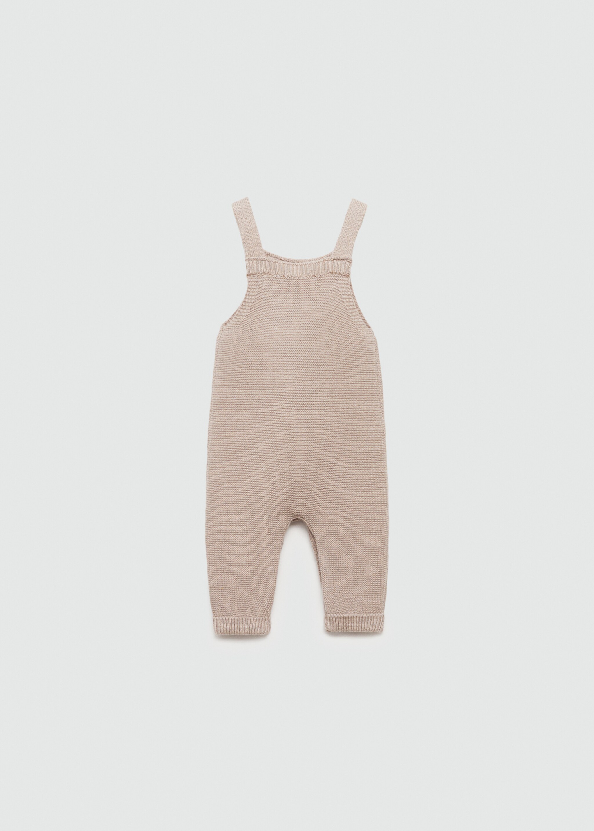 Cotton knit dungarees - Reverse of the article, Medium Brown. Ref: 77044450-00.