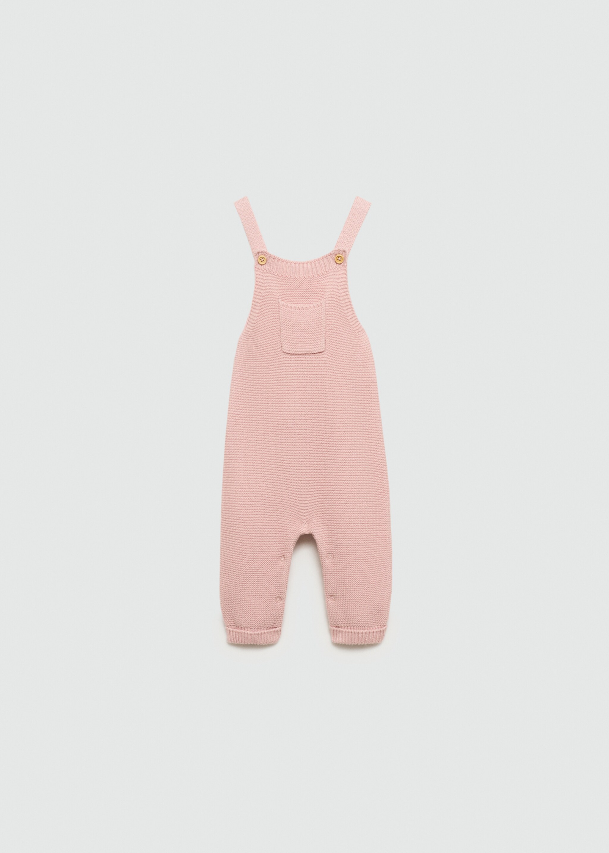 Cotton knit dungarees - Article without model, Pink. Ref: 77044450-00.