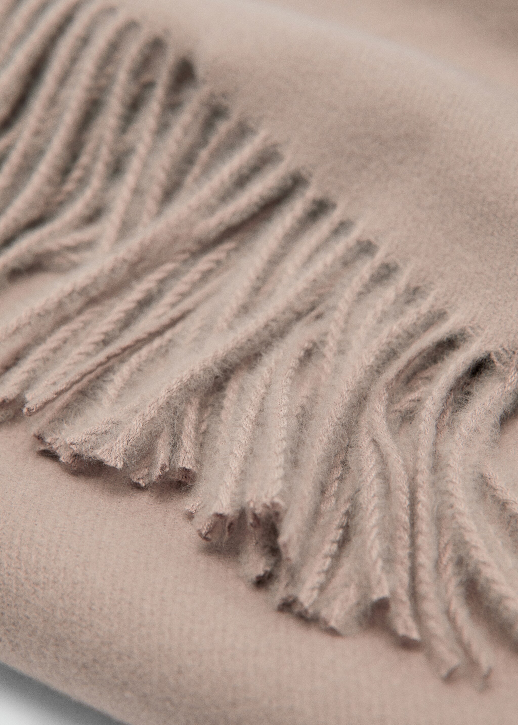 Écharpe à franges - Plan moyen, Marron moyen. Ref: 77044758-00.