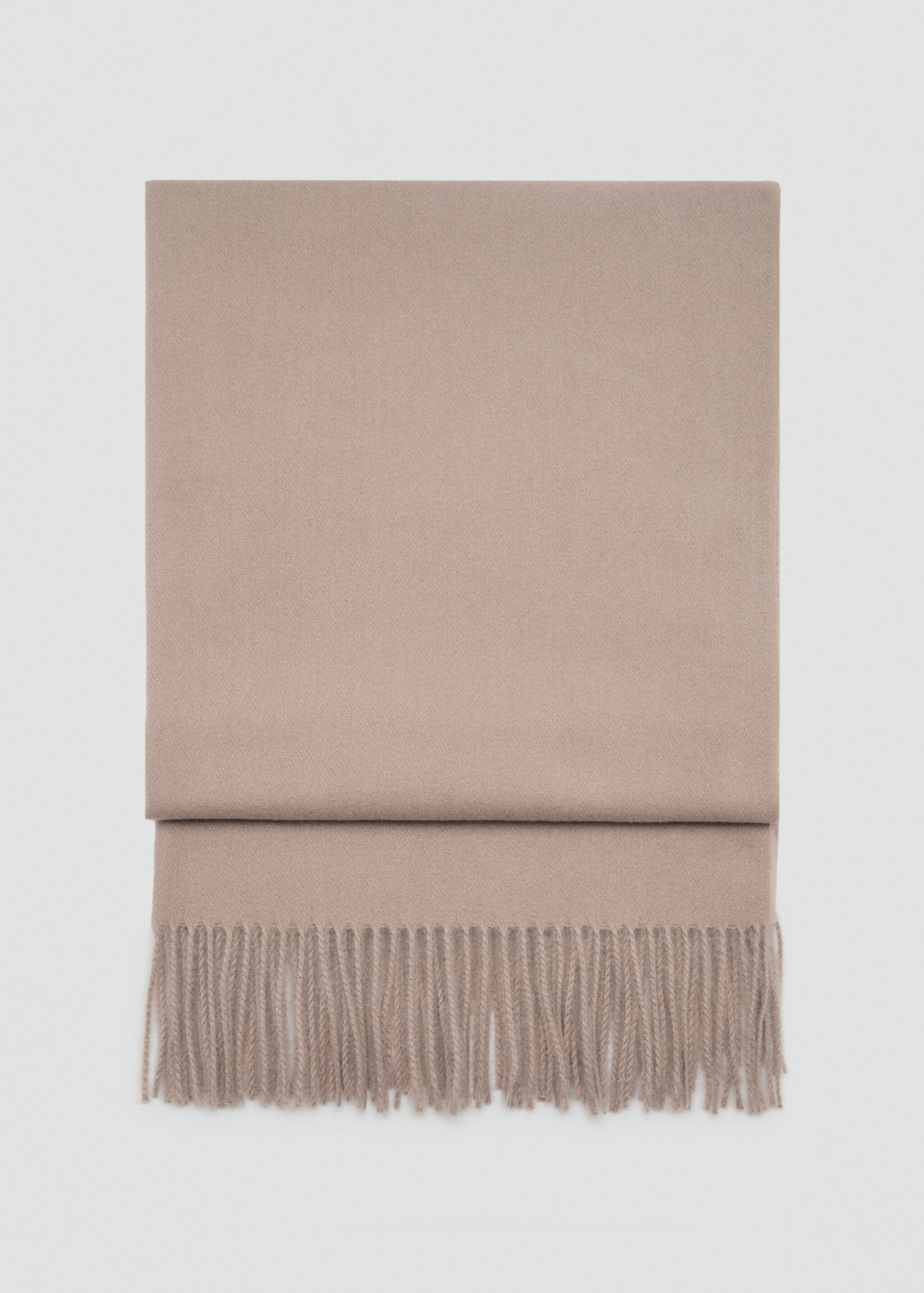 Écharpe à franges - Article sans modèle, Marron moyen. Ref: 77044758-00.