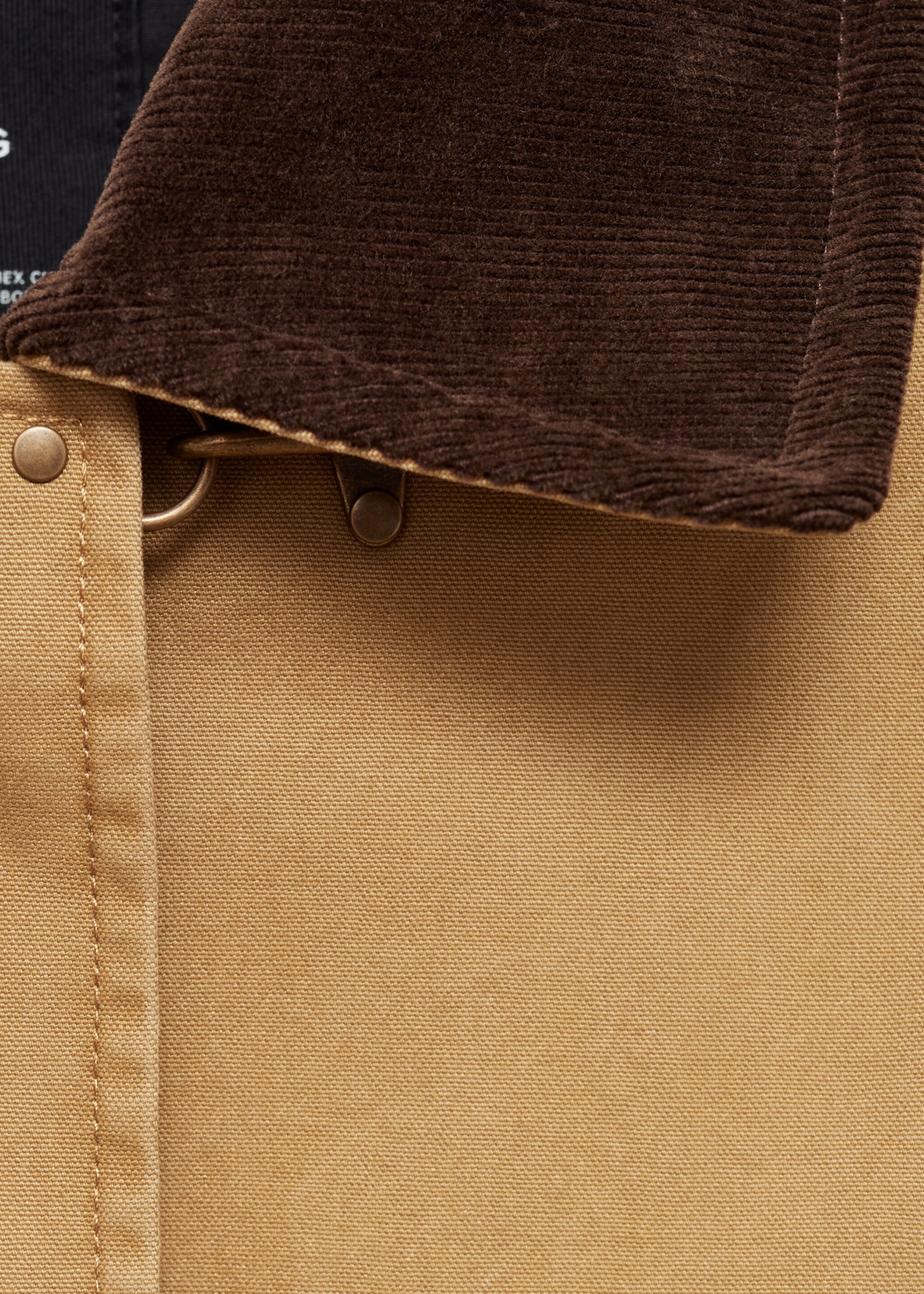 Pockets cotton parka - Details of the article 0, Medium Brown. Ref: 77044760-00.