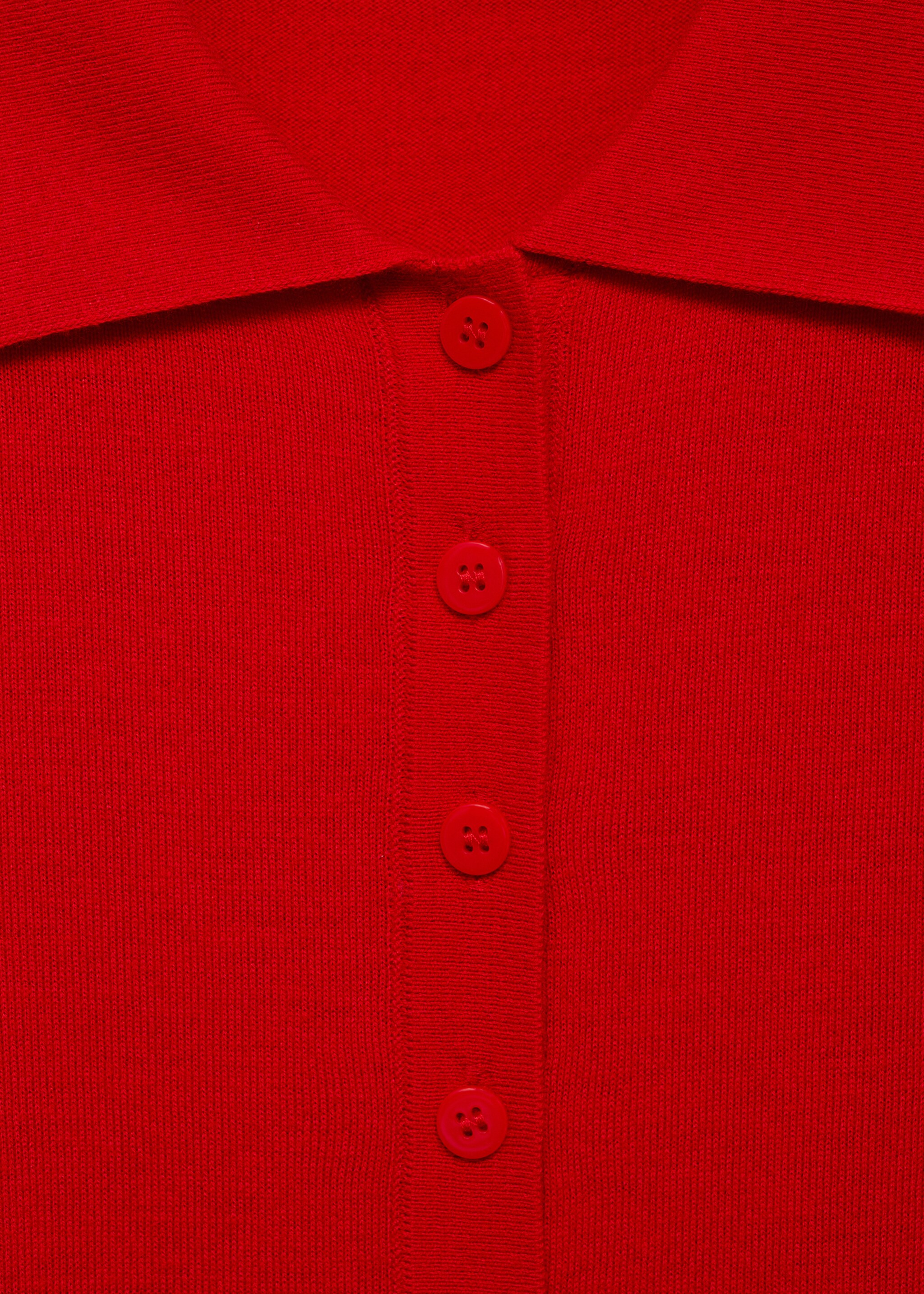 Cardigan col polo - Détail de l'article 8, Rouge. Ref: 77044763-00.