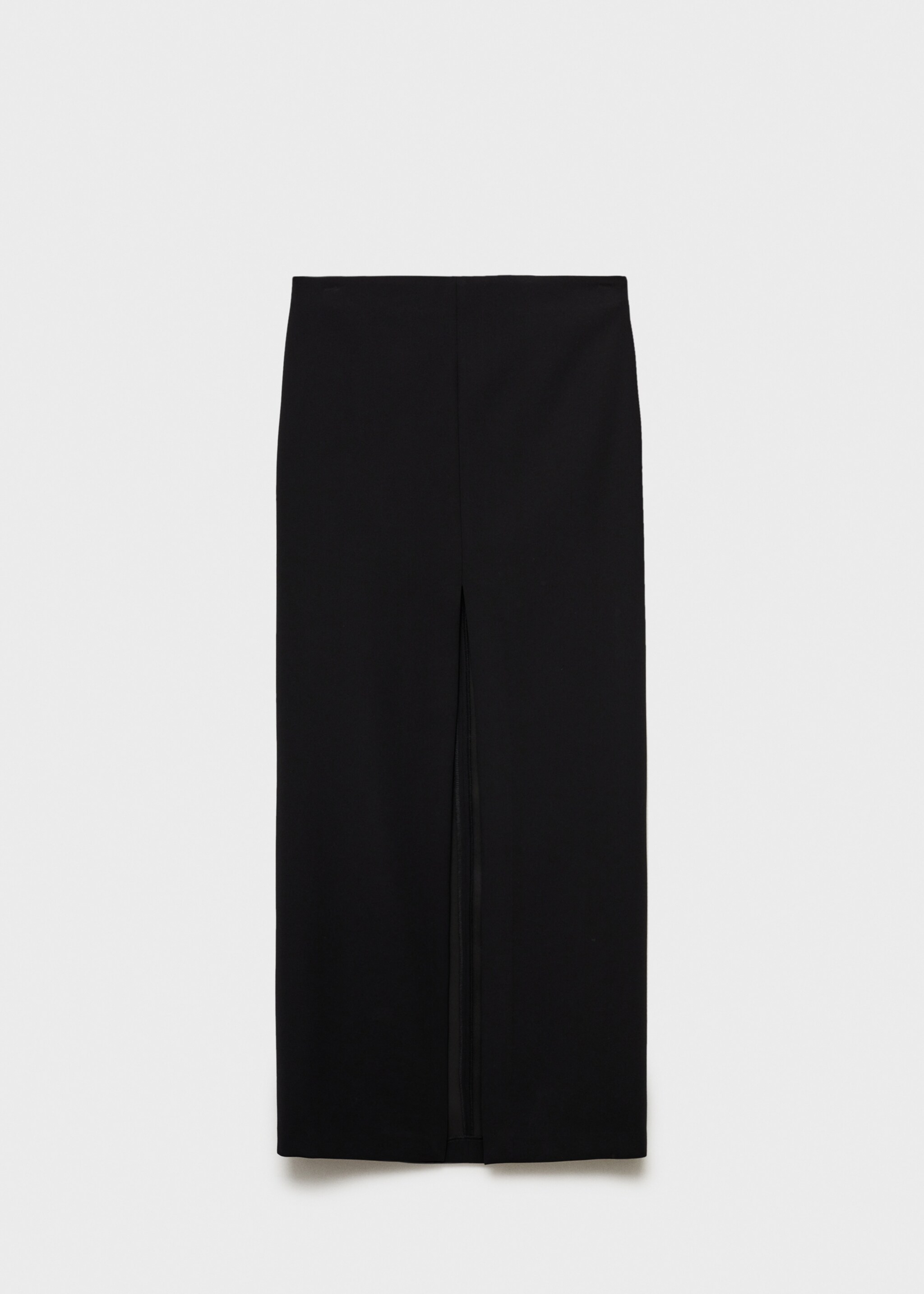 Suit skirt with opening - Article without model, Black. Ref: 77044766-00.