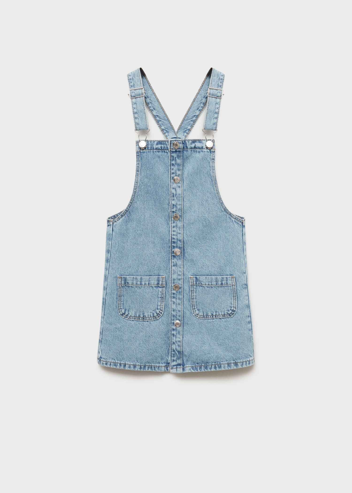 Korta hängselbyxor denim - Artikel utan modell