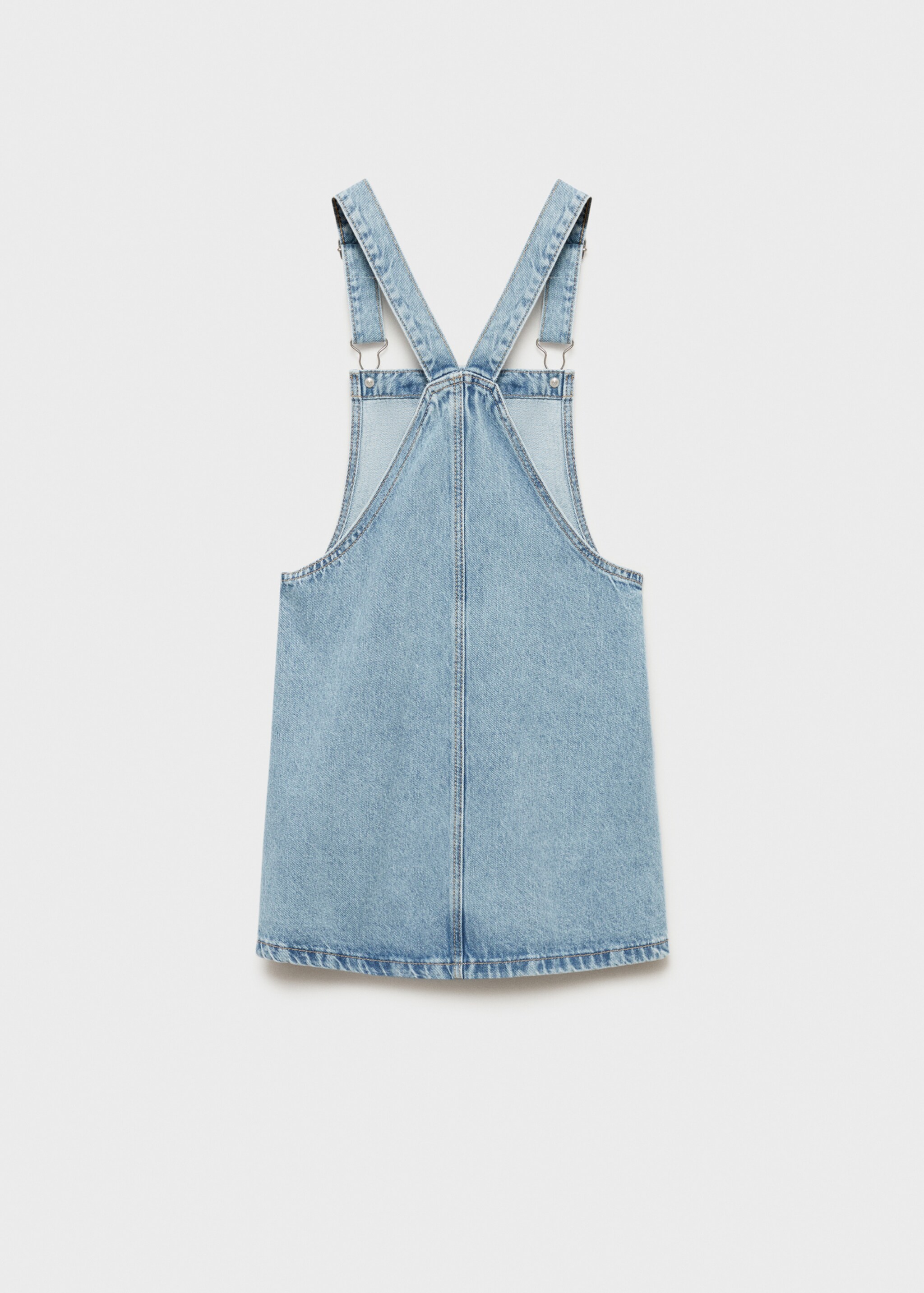 Vestido sem mangas de ganga curto - Verso do artigo