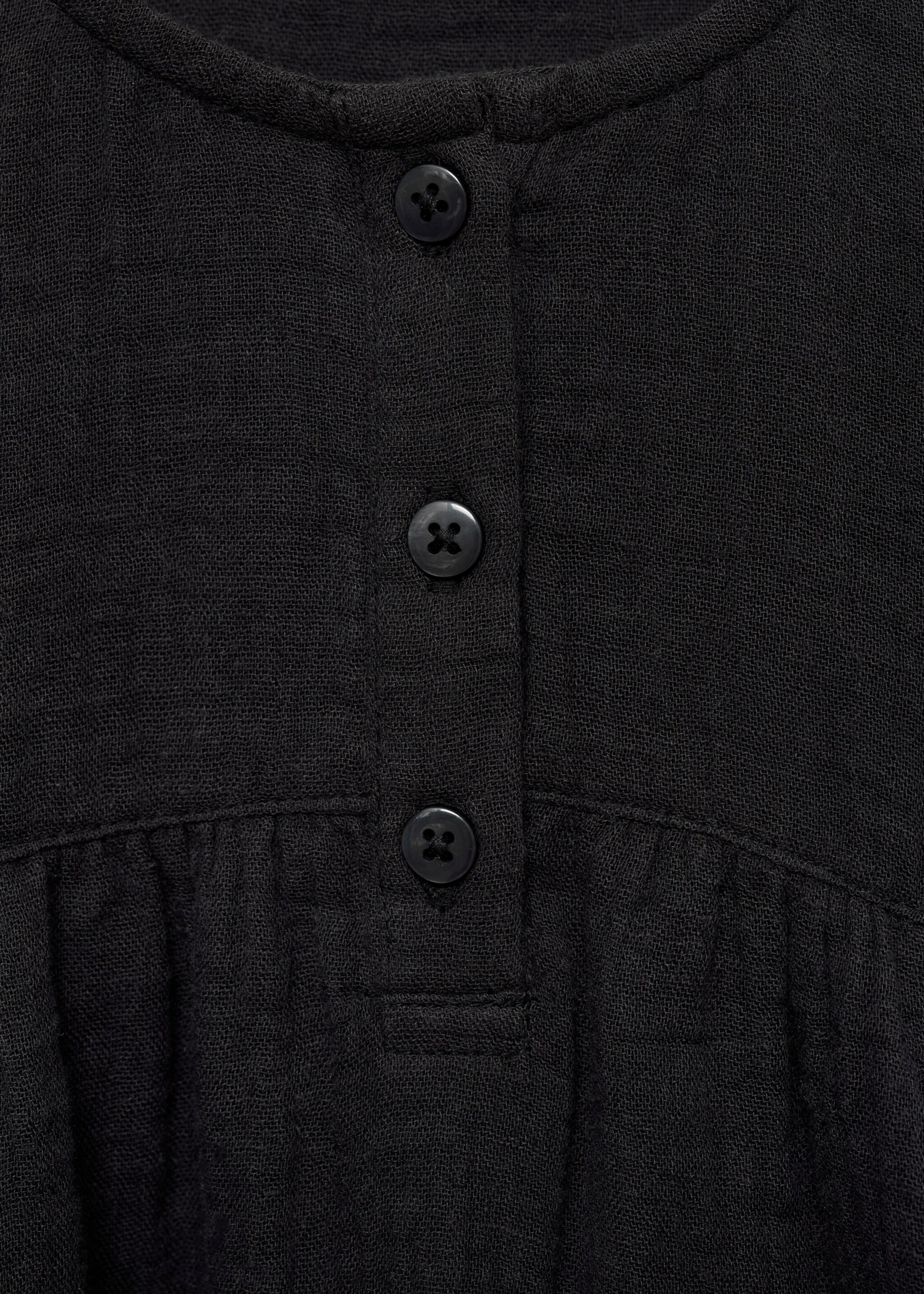 Cheesecloth cotton blouse - Details of the article 0, Charcoal. Ref: 77044771-00.