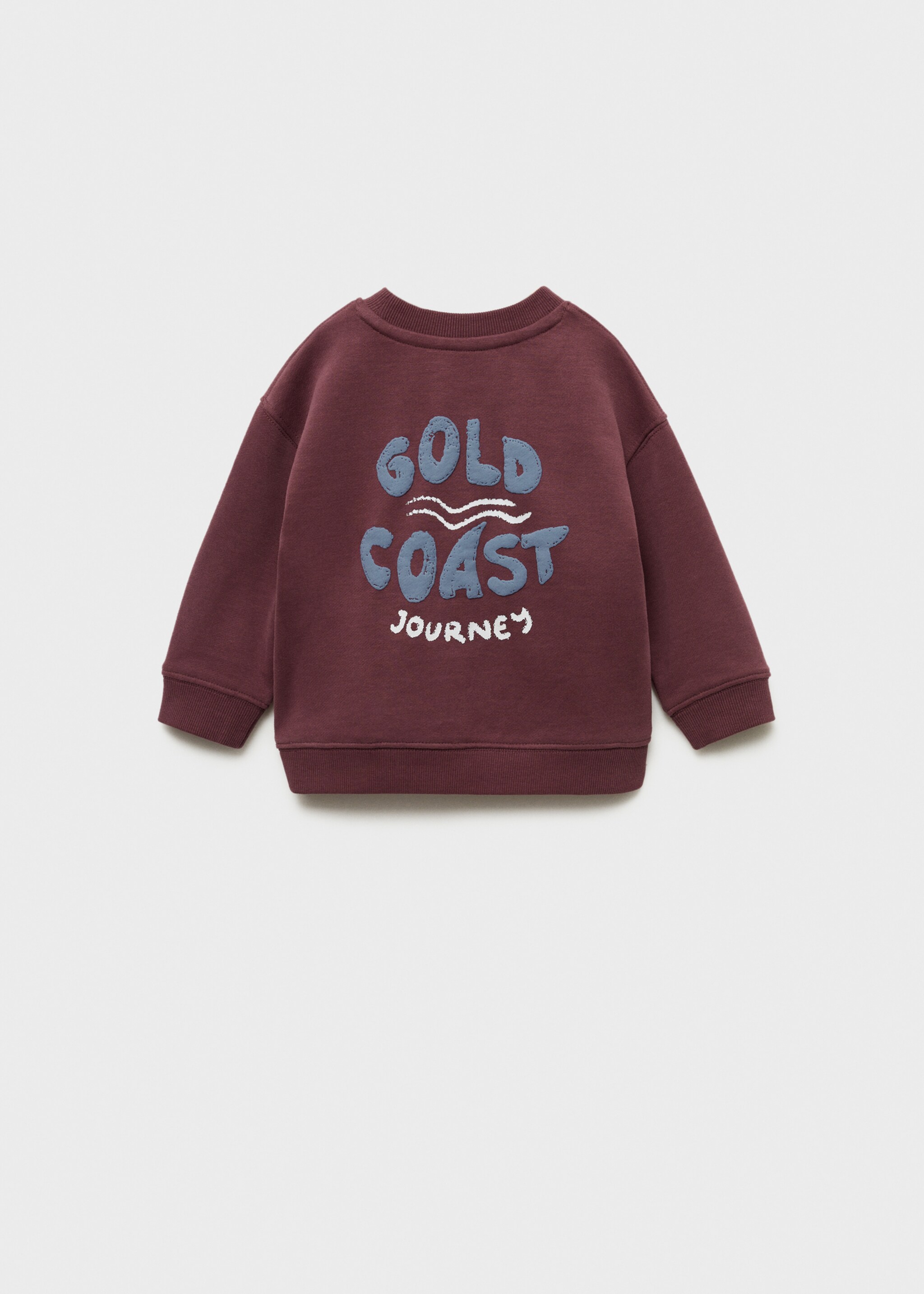 Side-pocket sweatshirt - Reverse of the article, Burgundy. Ref: 77044778-00.