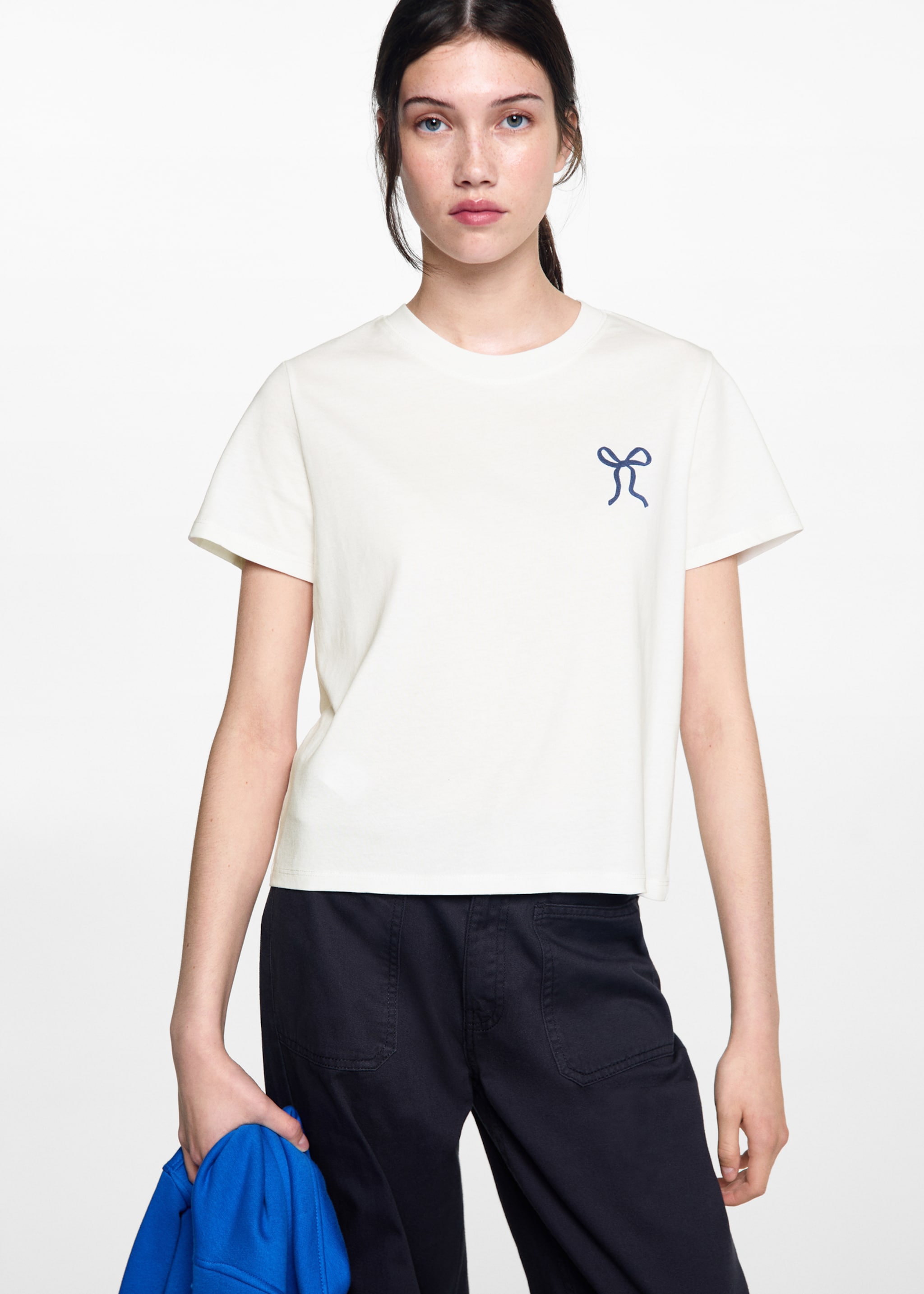 Bow cotton T-shirt - Medium plane