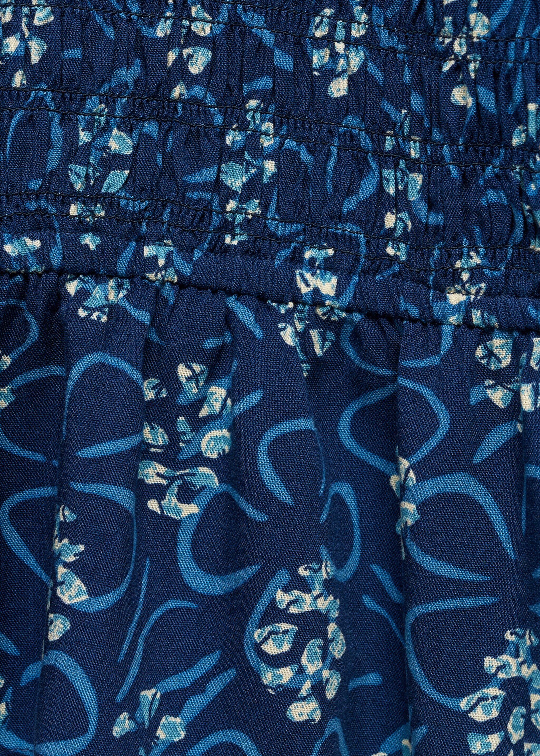 Printed ruched dress - Details of the article 0, Dark Navy. Ref: 77044787-00.