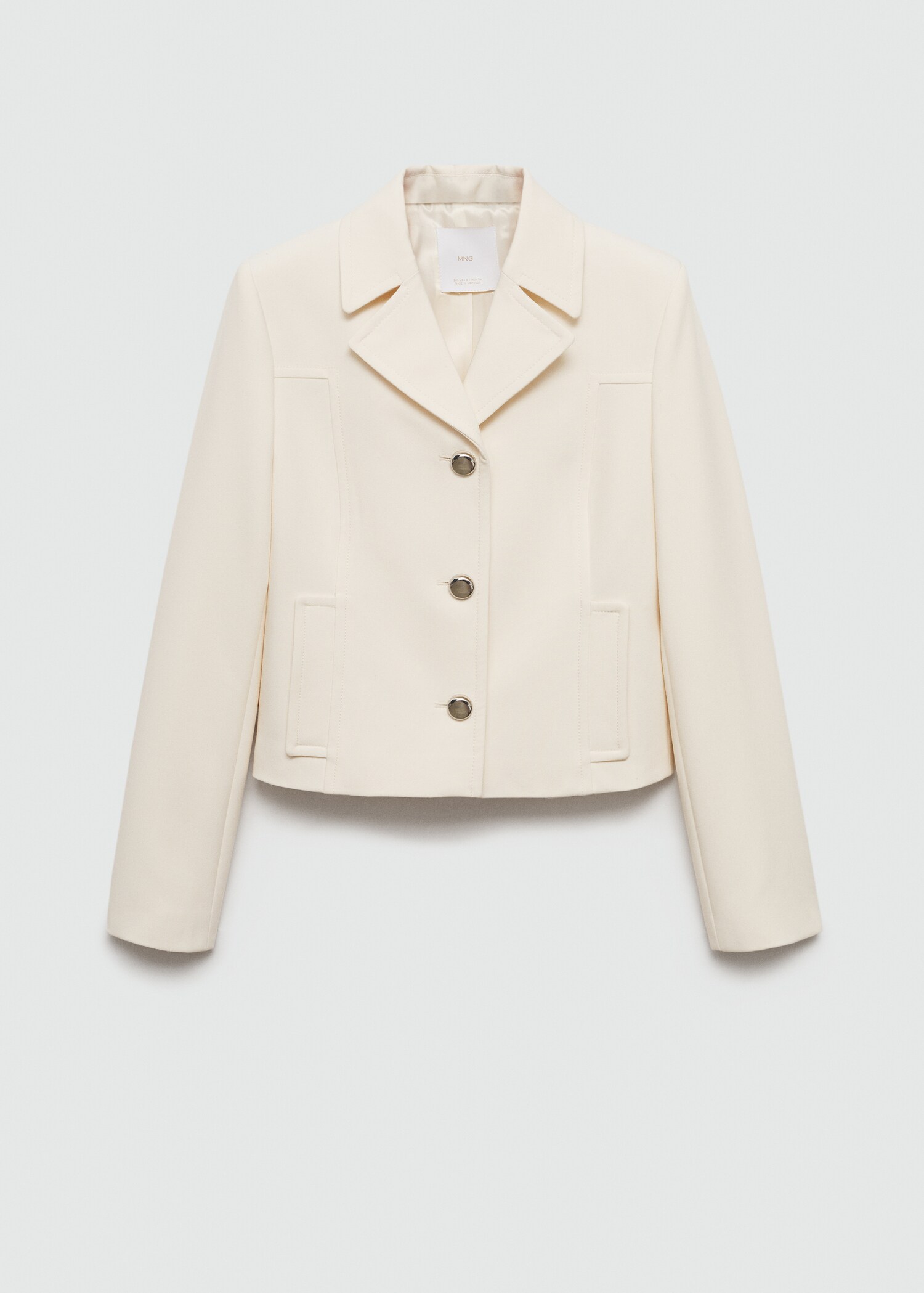 Jacket with lapels and metal buttons - Article without model