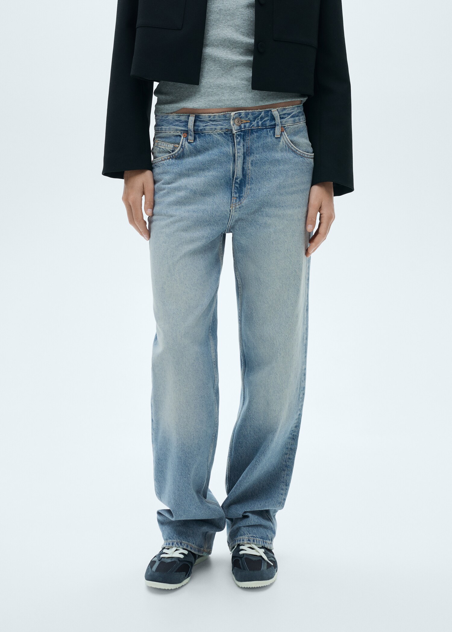 Jeans diritti vita bassa - Piano medio