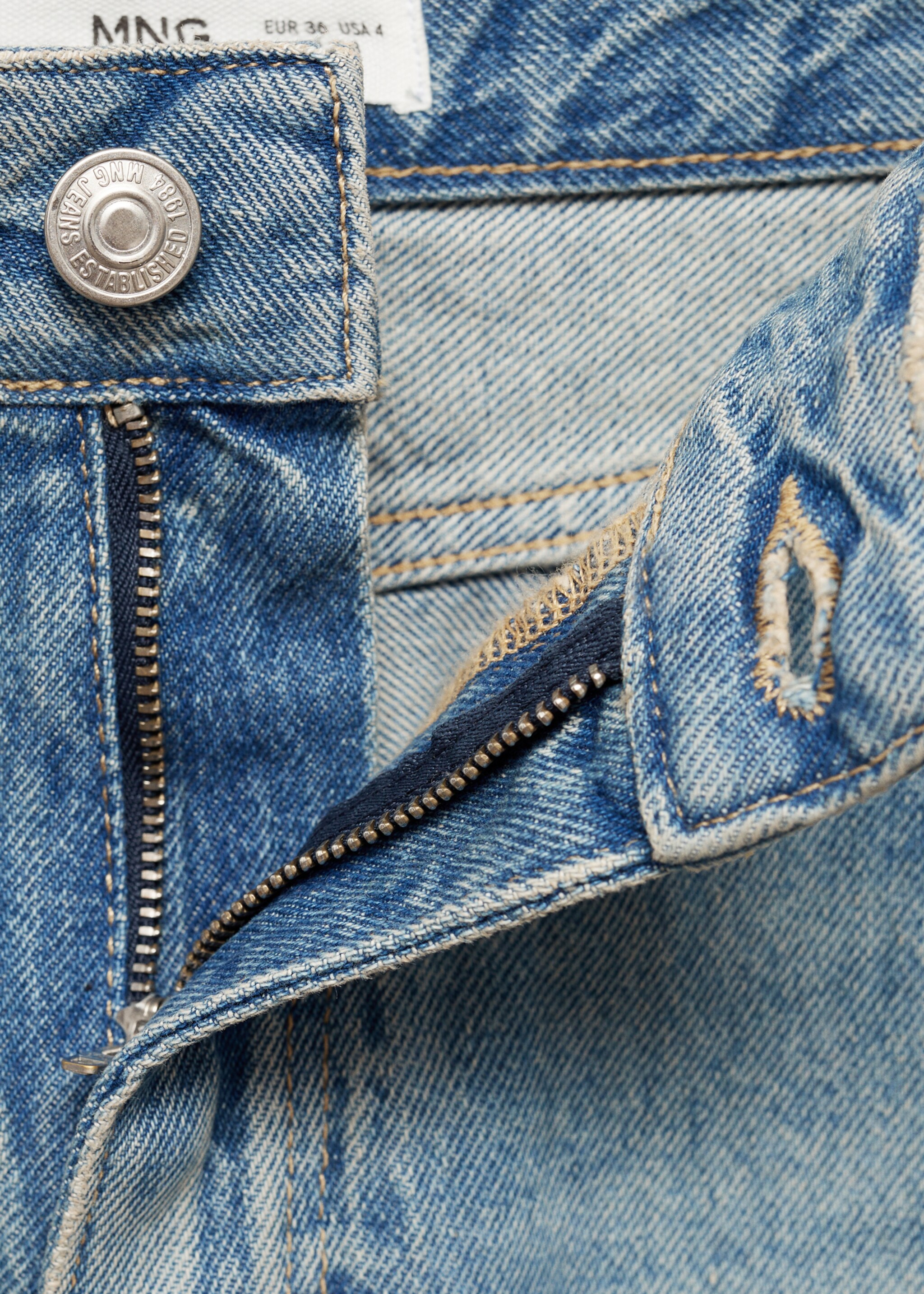 Straight low-waist jeans - Details of the article 0, Light Vintage Blue. Ref: 77044797-00.