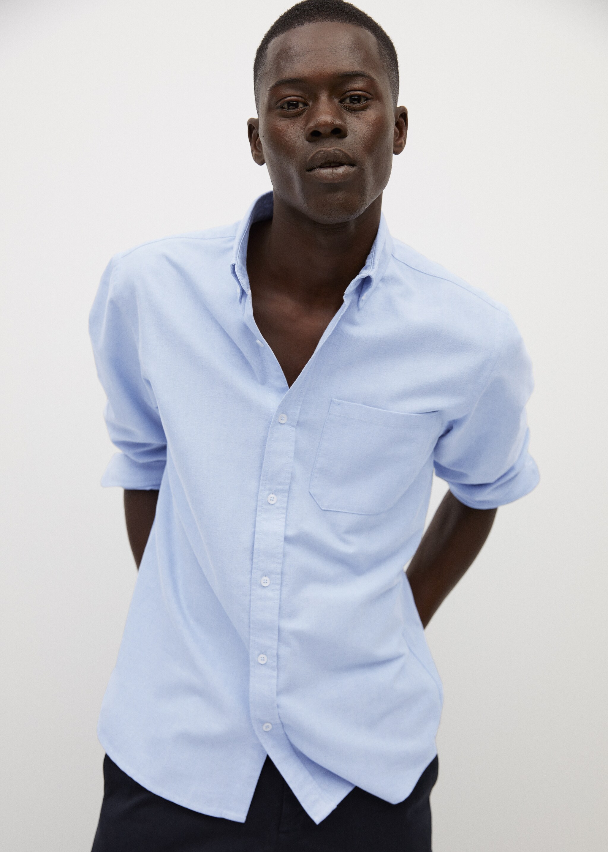Camisa regular fit algodón - Plano medio