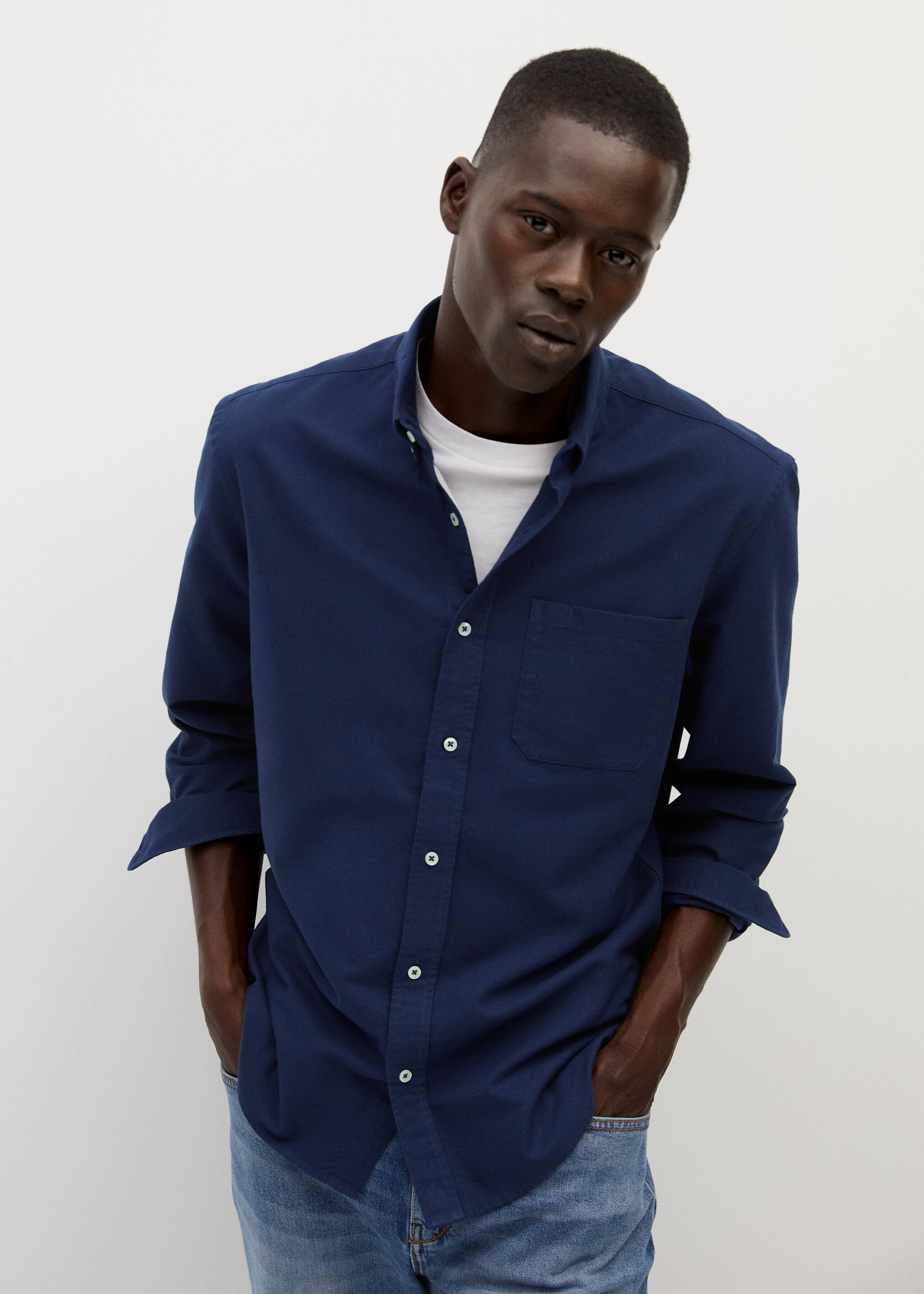 Camisa regular fit algodón - Plano medio