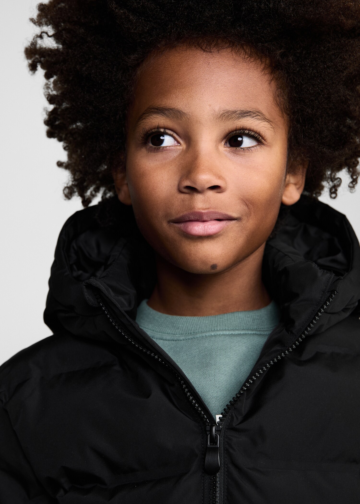 Hood puffer coat - Details of the article 1