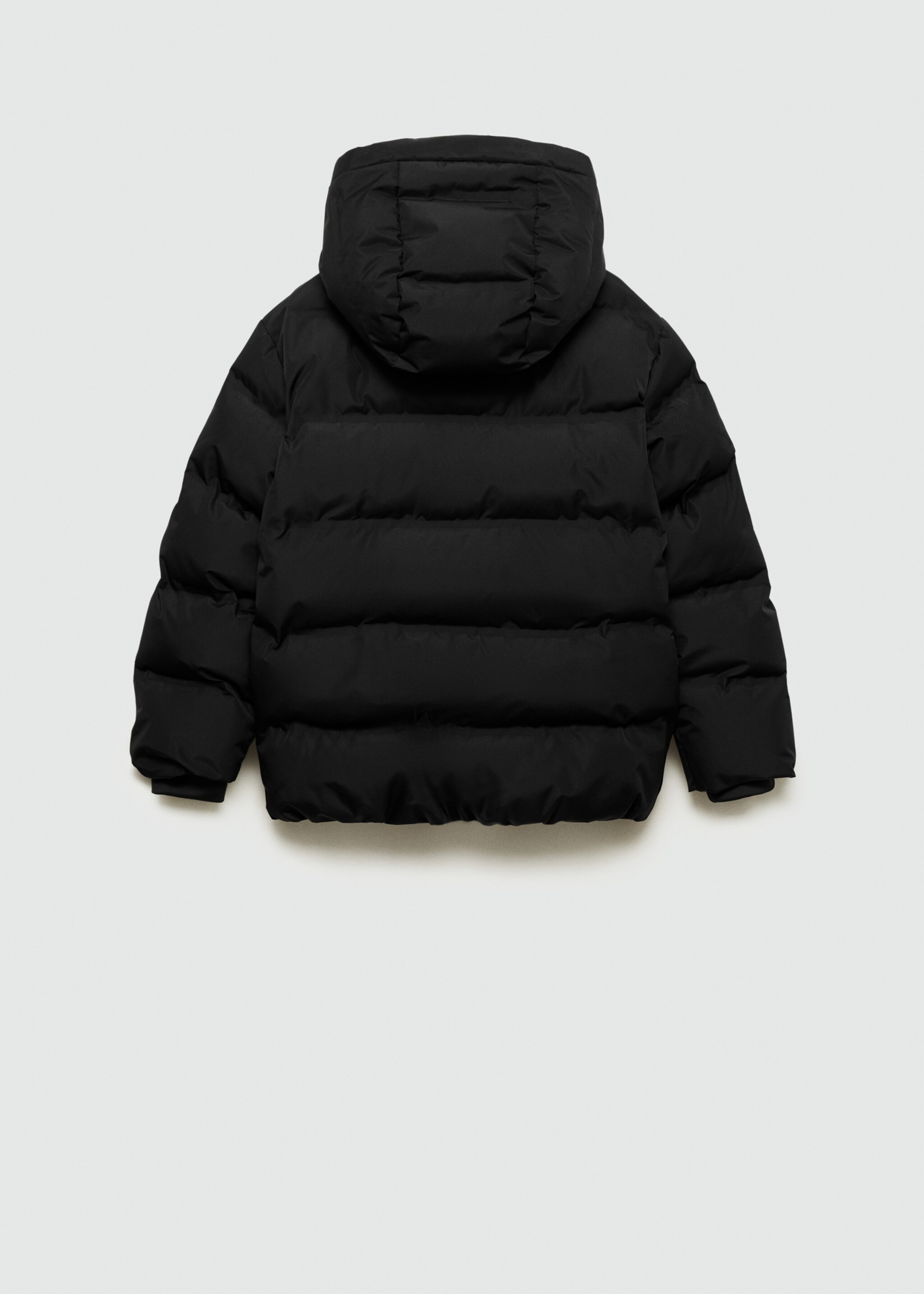 Anorak matelassé avec capuche - Verso de l’article, Noir. Ref: 77045147-00.