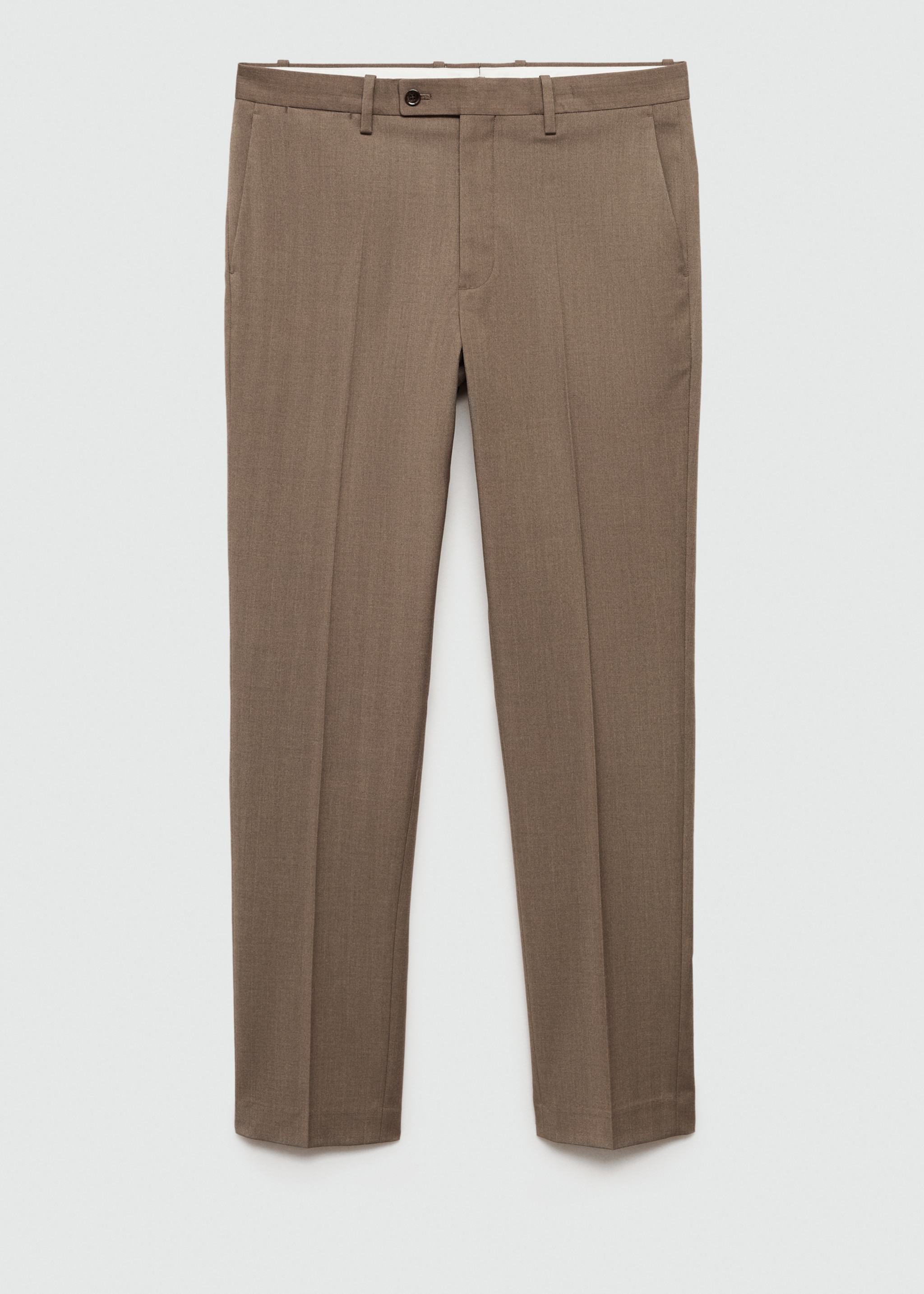 Pantaloni completo slim-fit tessuto comfort stretch - Articolo senza modello, Beige. Ref: 77045149-00.