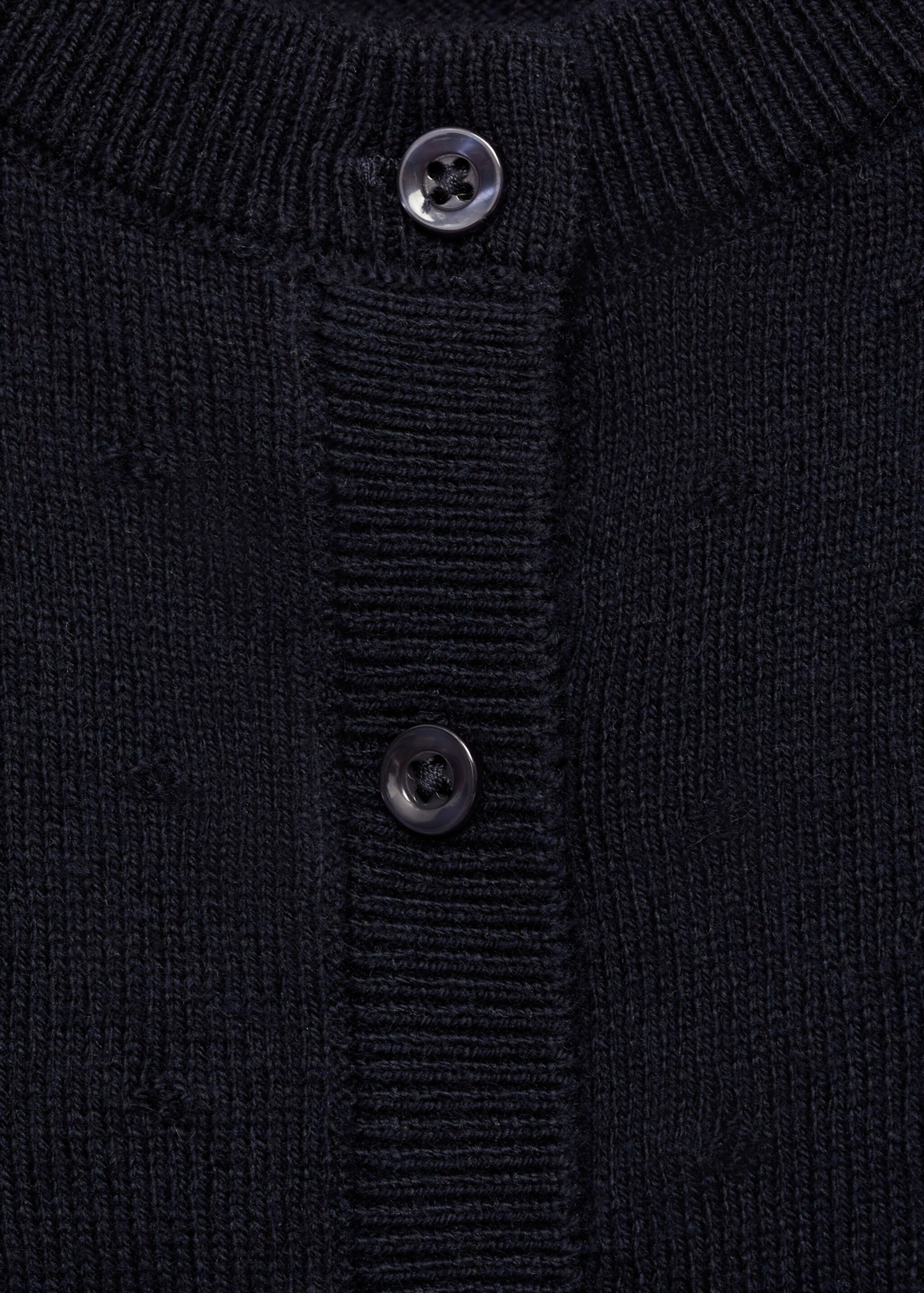 Button knit cardigan - Details of the article 8, Dark Navy. Ref: 77045152-00.