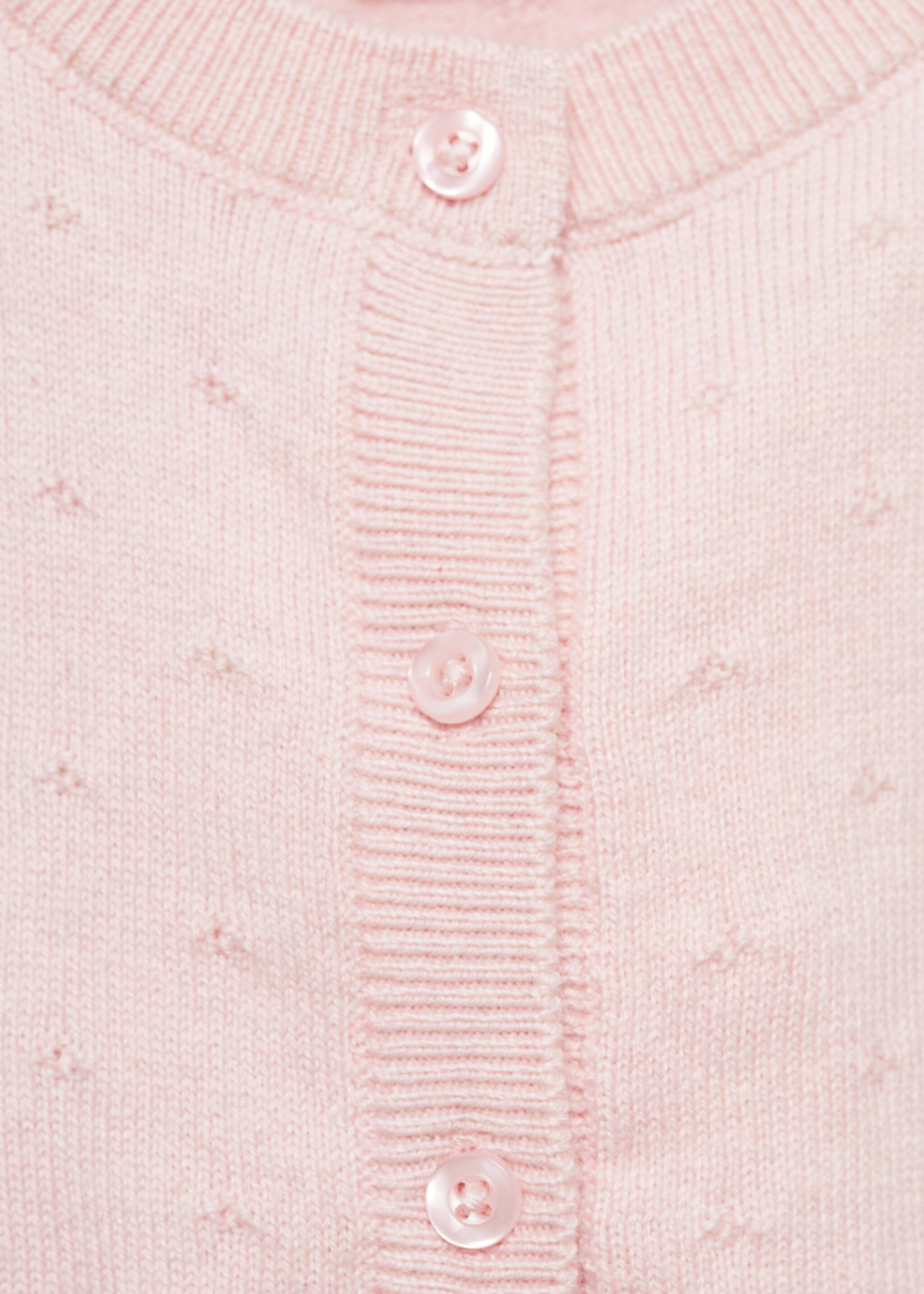 Button knit cardigan - Details of the article 8, Pastel Pink. Ref: 77045152-00.
