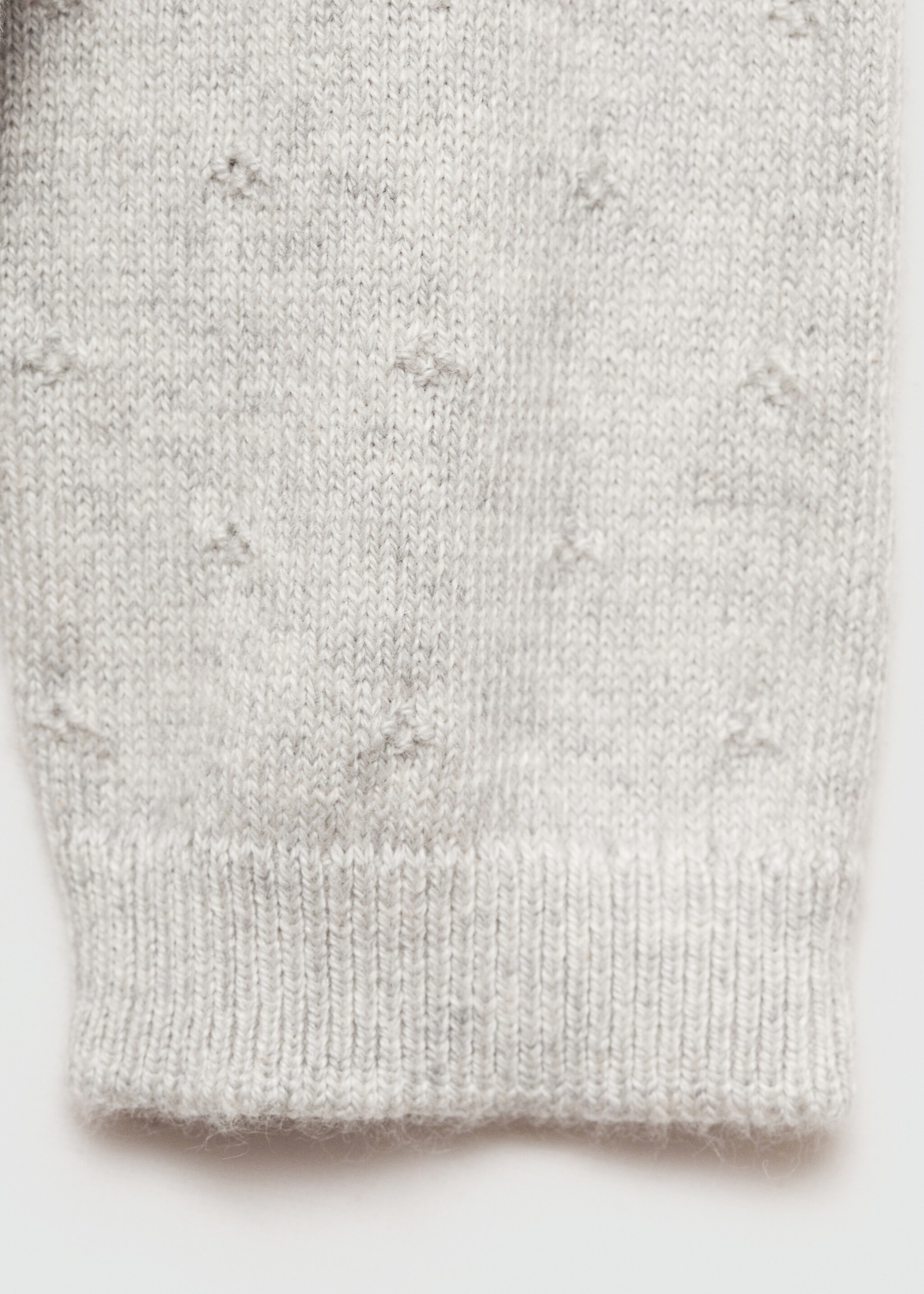 Button knit cardigan - Details of the article 0, Light Heather Grey. Ref: 77045152-00.