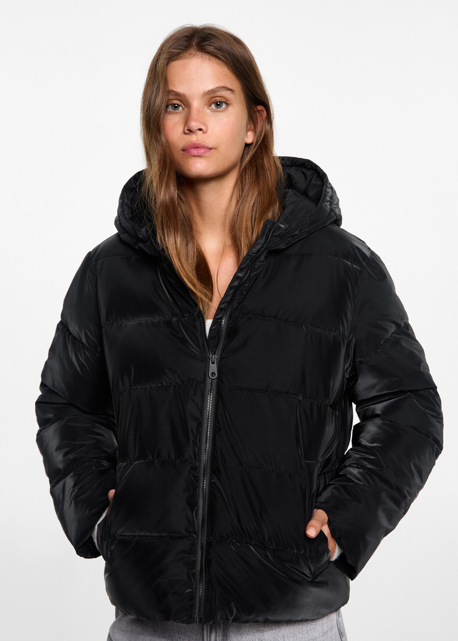 Anorak imbottito con cappuccio - Piano medio