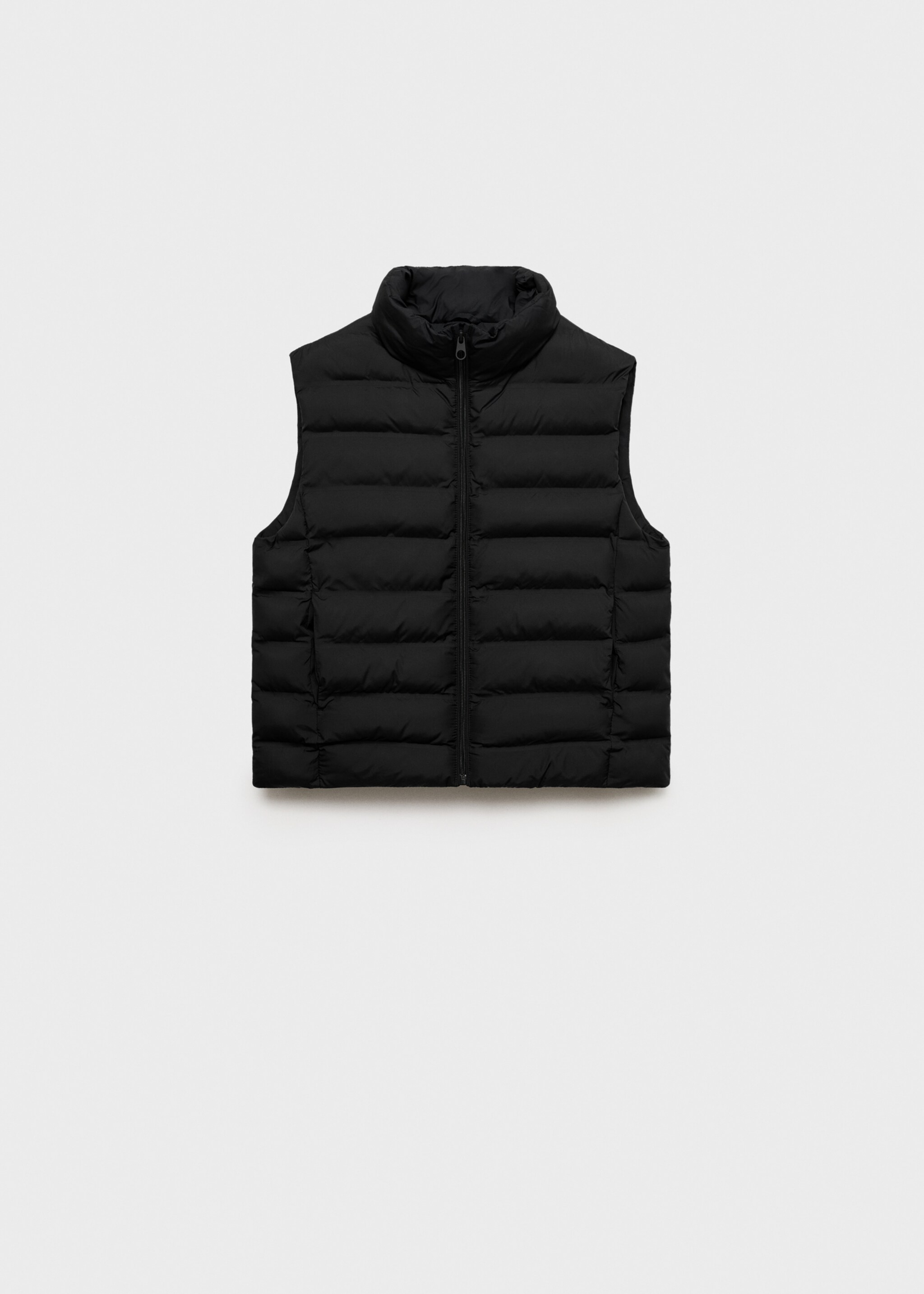 Quilted gilet - Article without model, Black. Ref: 77045631-00.
