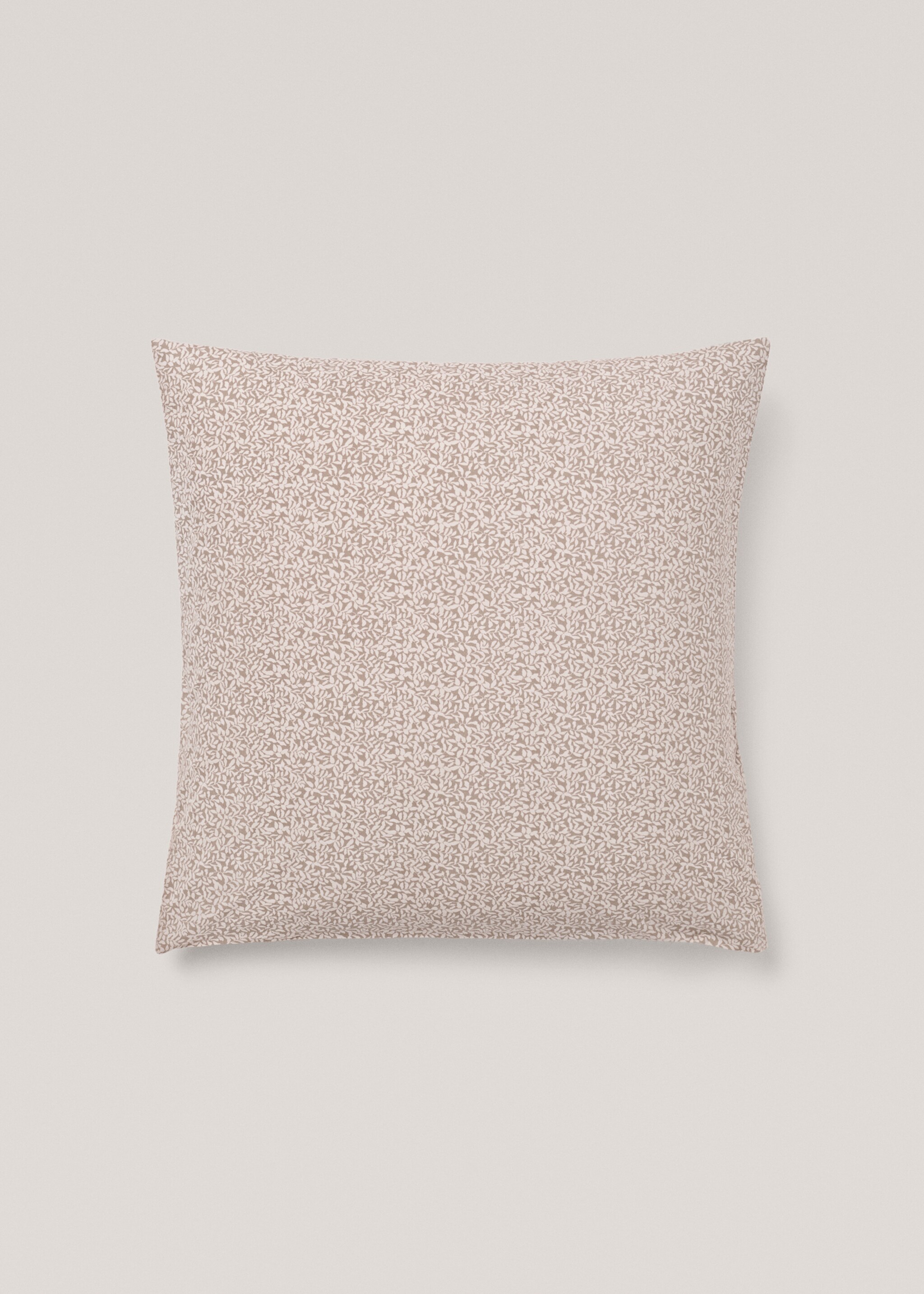 Kussensloop met microbloemenprint 60x60cm - Artikel zonder model, Middenbruin. Ref: 77045635-00.