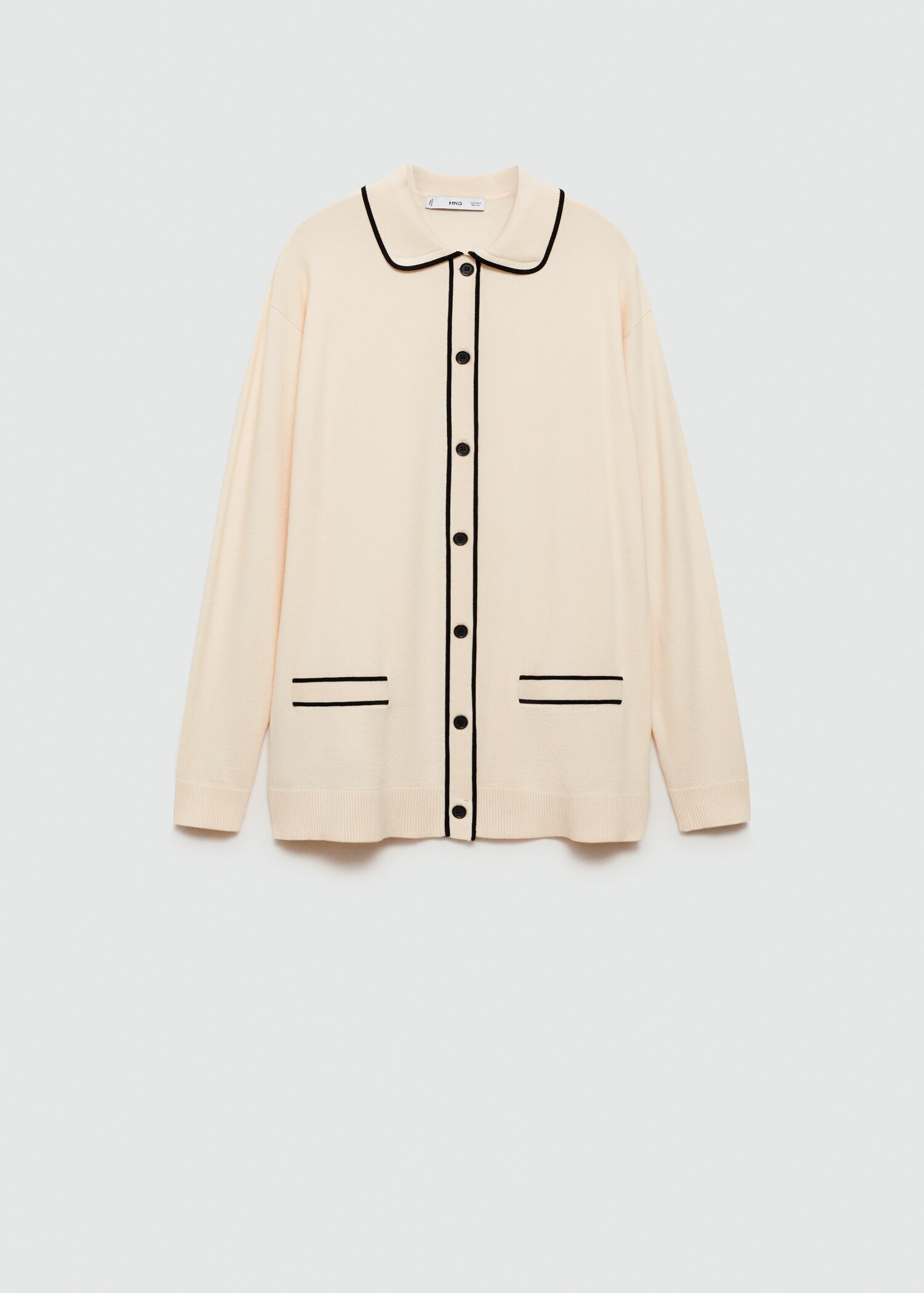 Oversized-Cardigan mit Kontrastborten - Artikel ohne Model