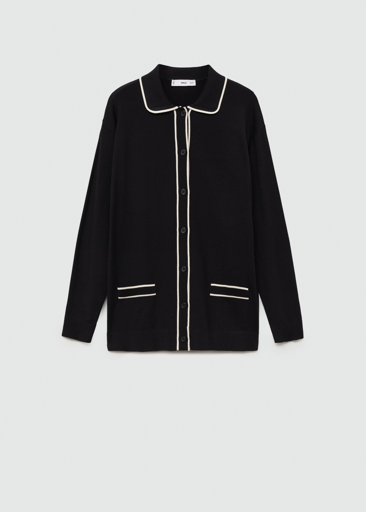 Oversized-Cardigan mit Kontrastborten - Artikel ohne Model