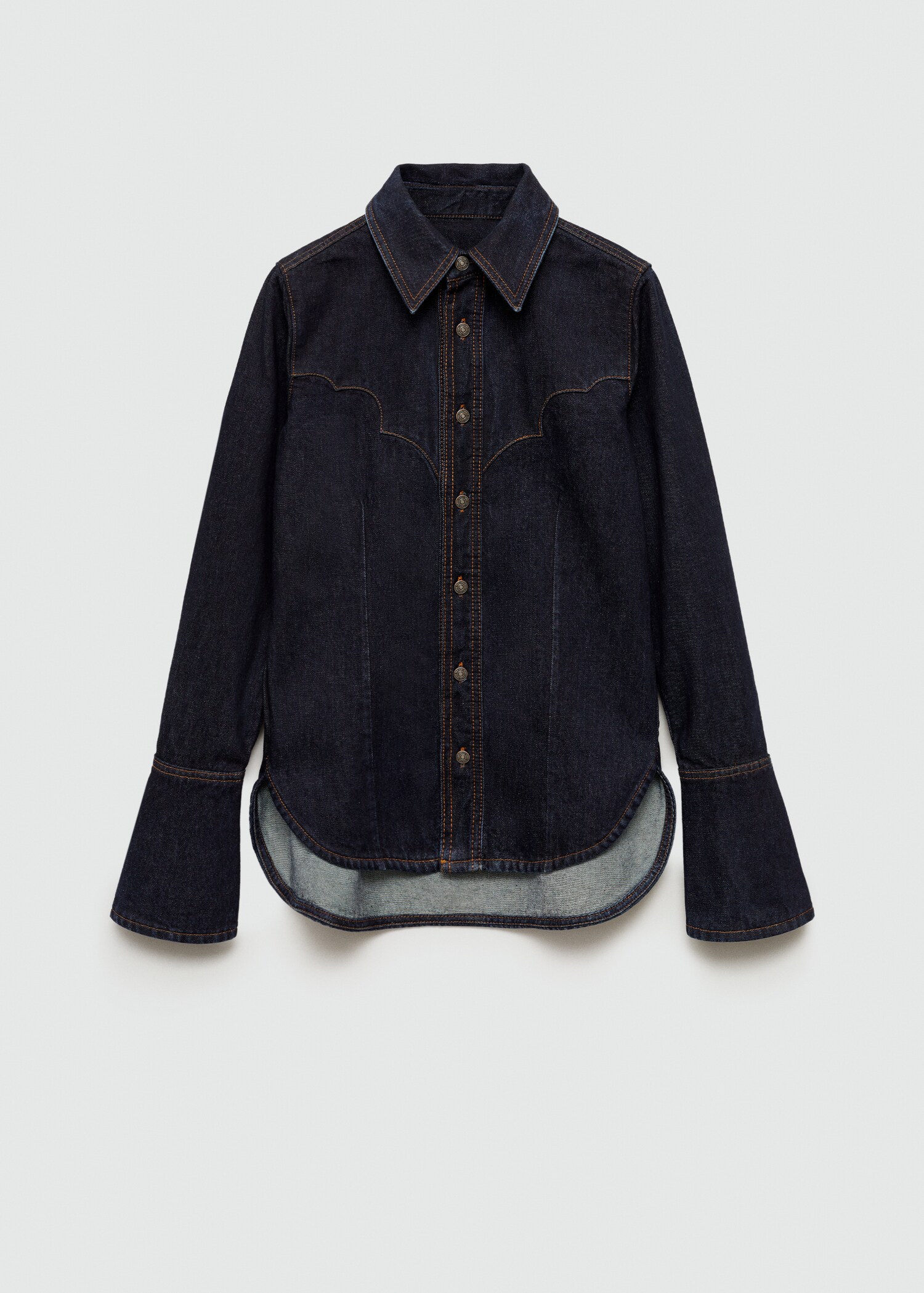 Denim shirt with seams - Article without model